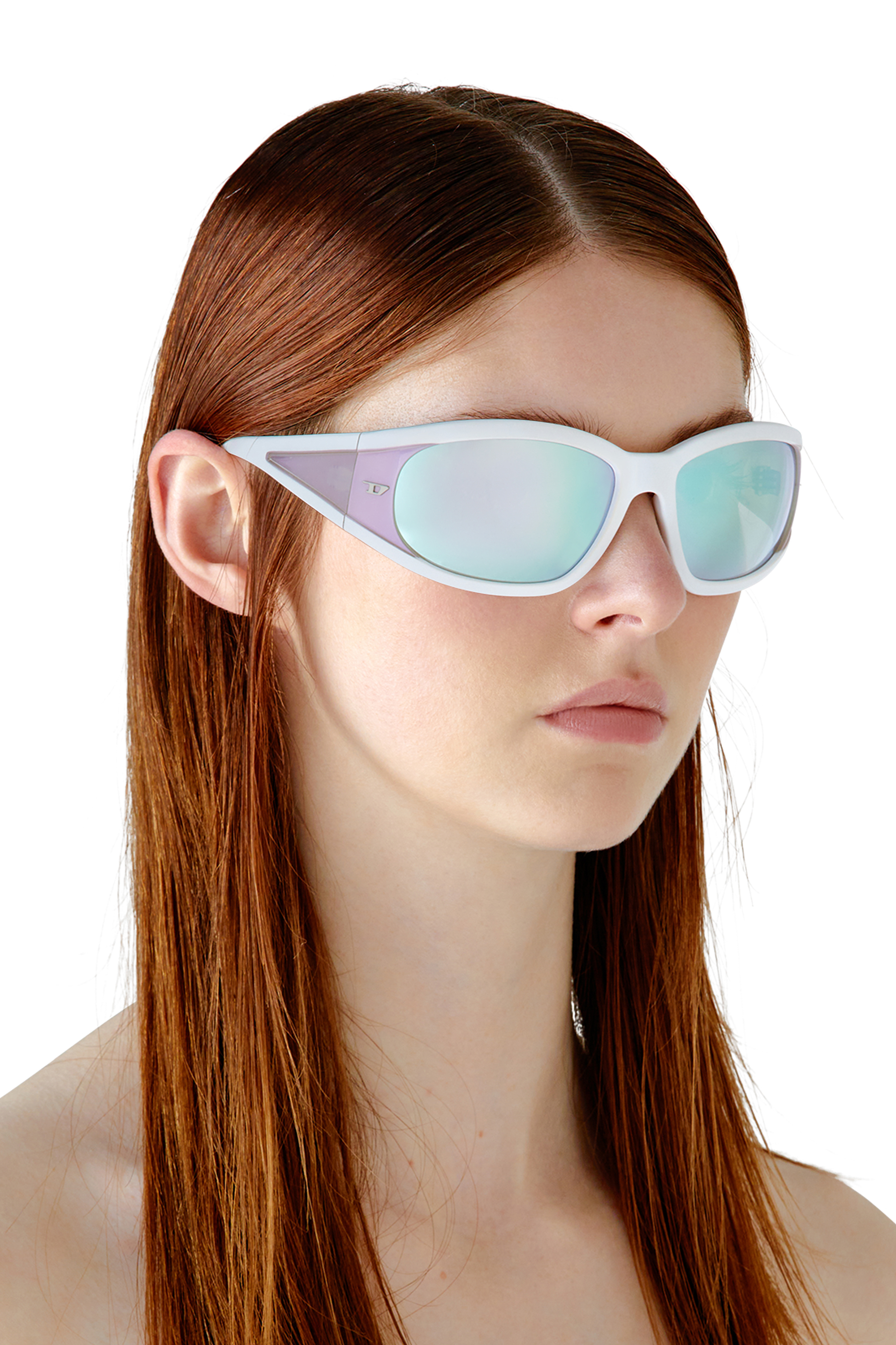 Pink Rectangular sunglasses in acetate