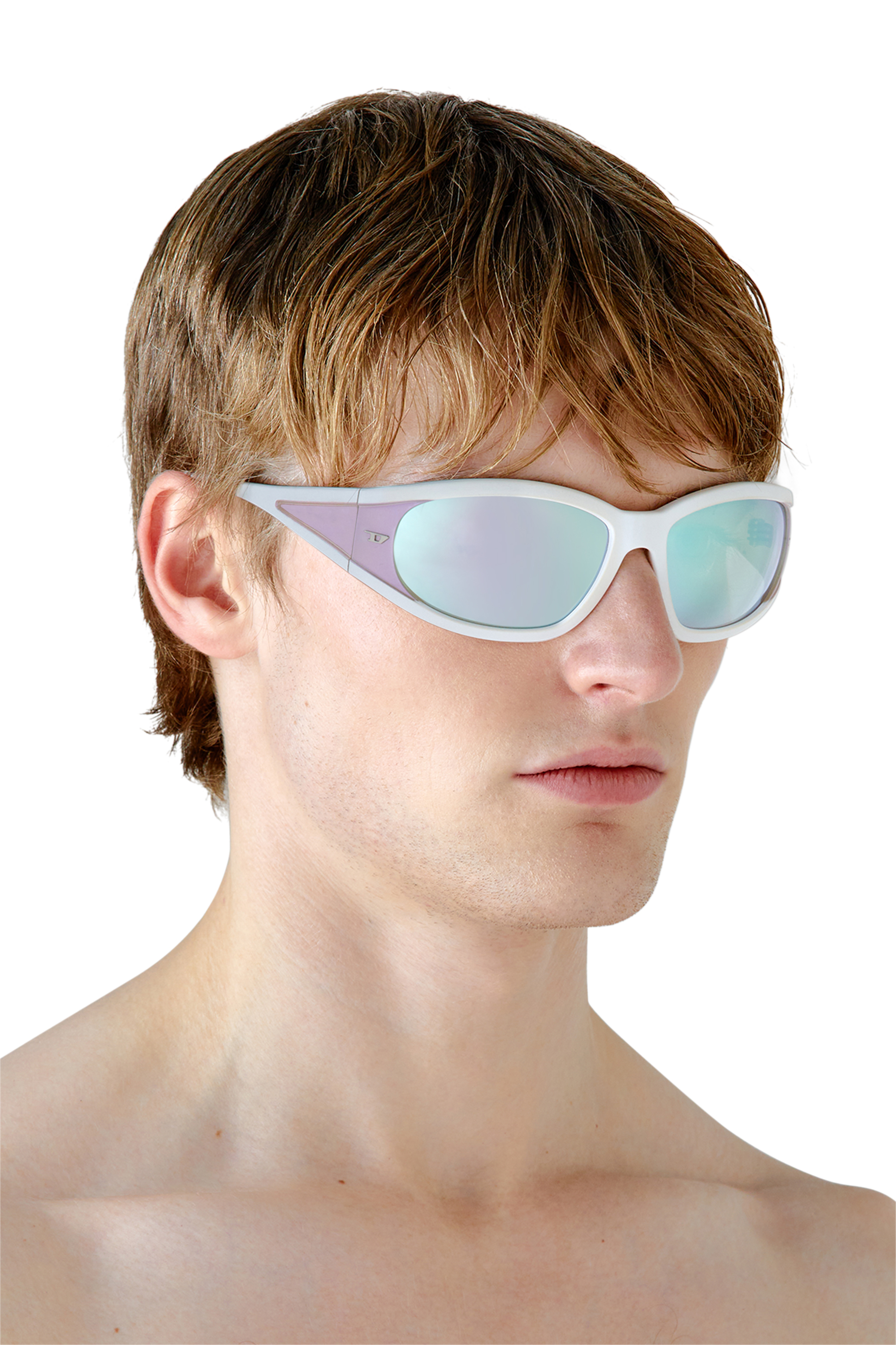 Pink Rectangular sunglasses in acetate