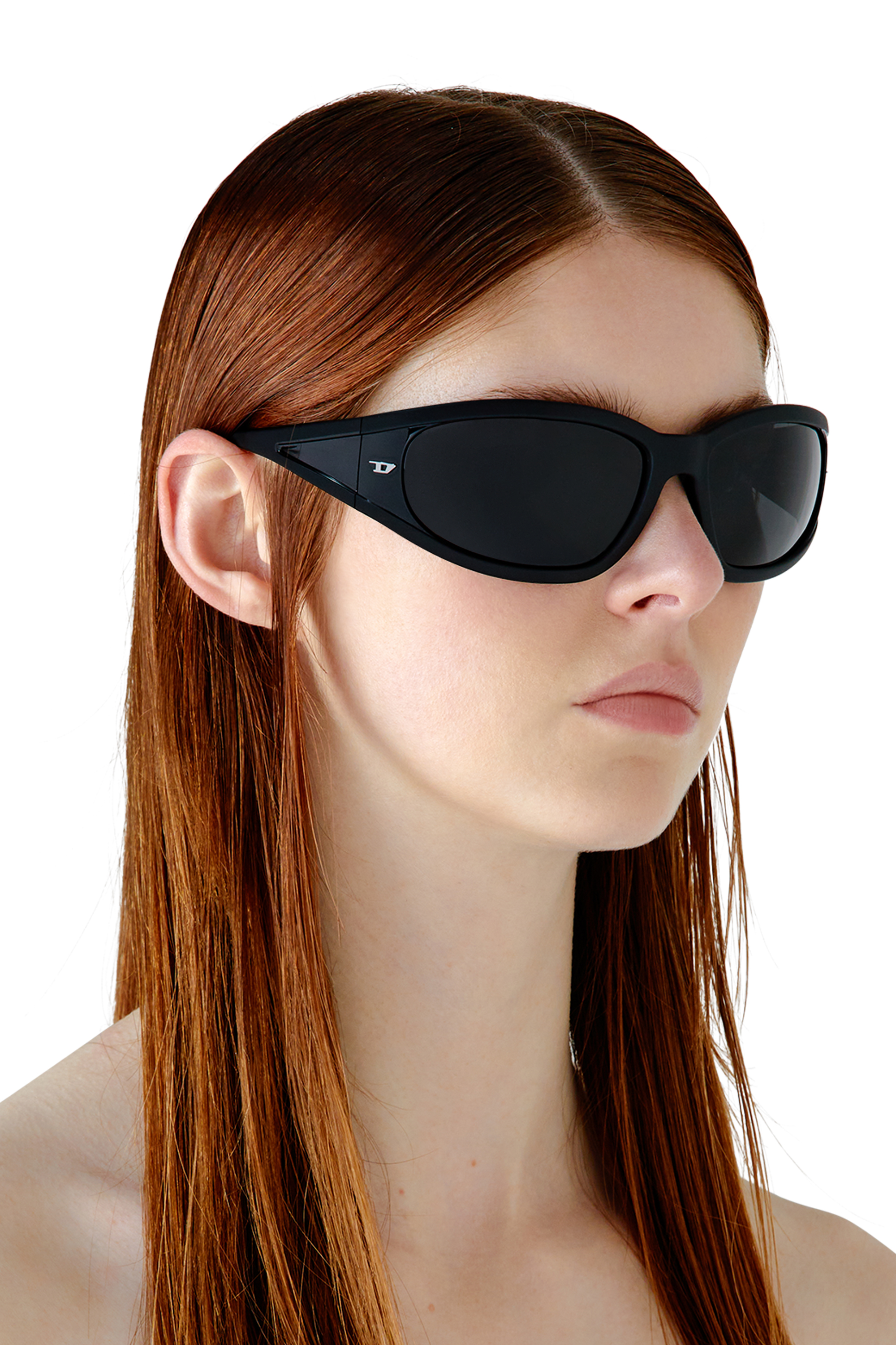 Black Rectangular sunglasses in acetate