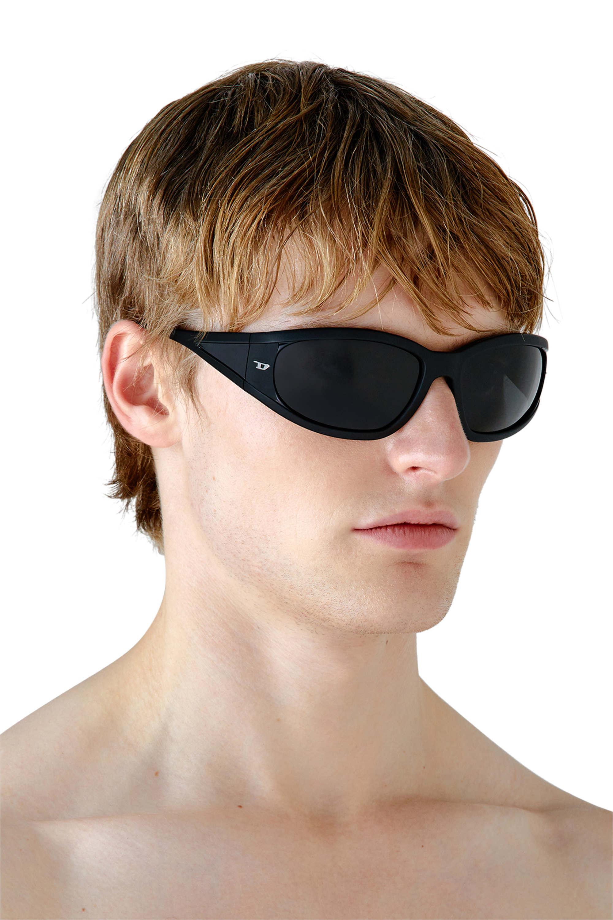 Black Rectangular sunglasses in acetate