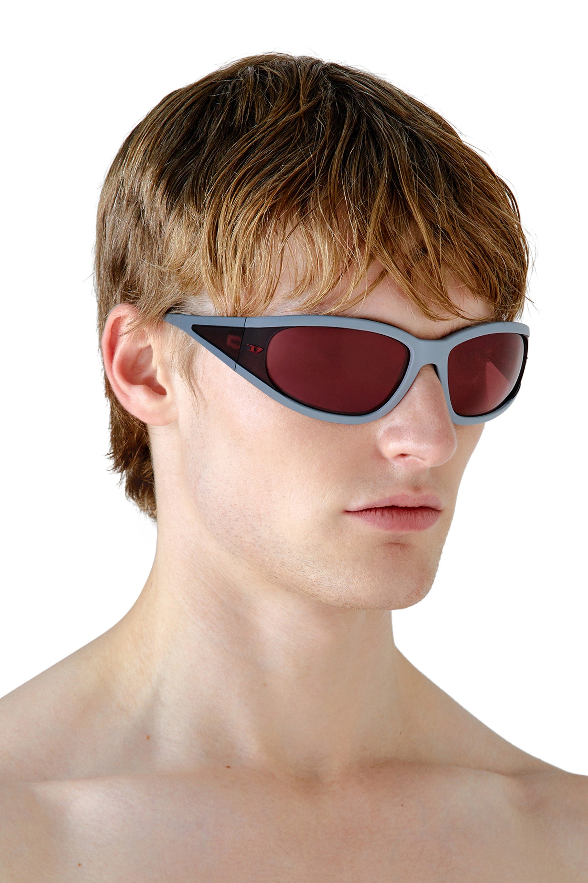 Grey Rectangular sunglasses in acetate