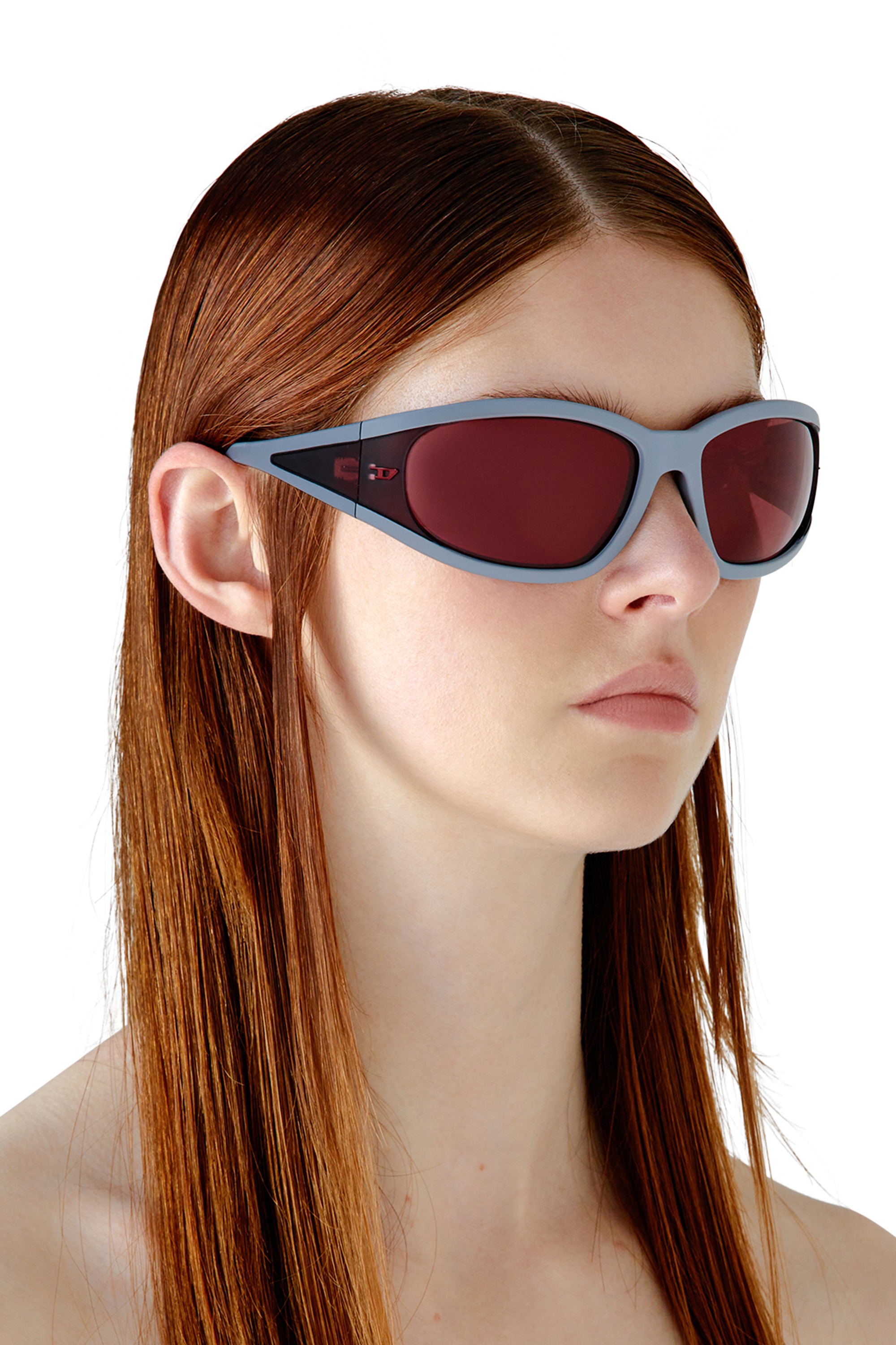 Grey Rectangular sunglasses in acetate