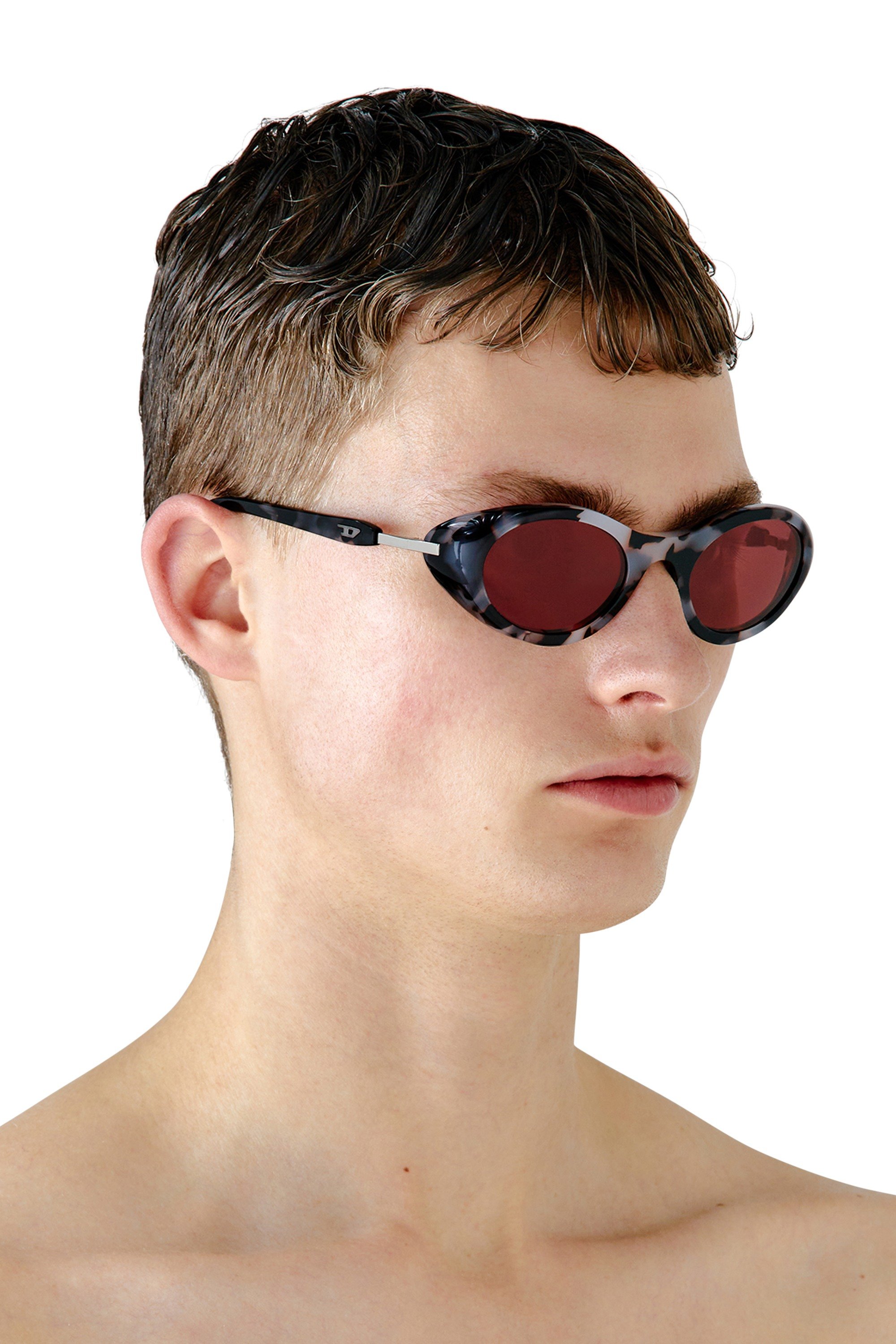 Grey Wrap-around shape sunglasses