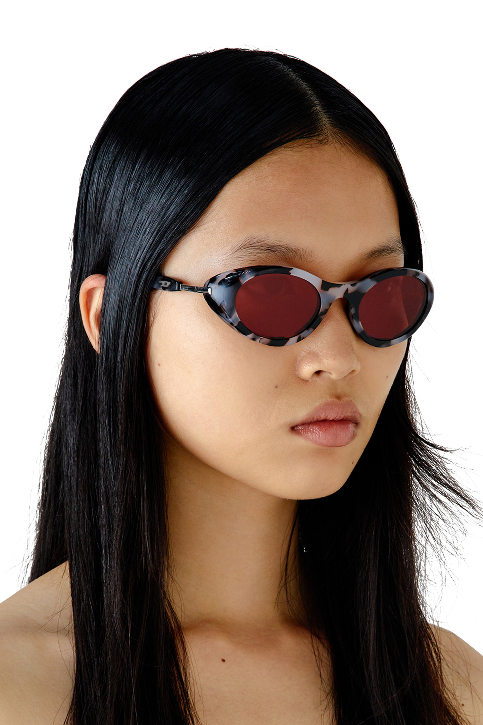 Grey Wrap-around shape sunglasses