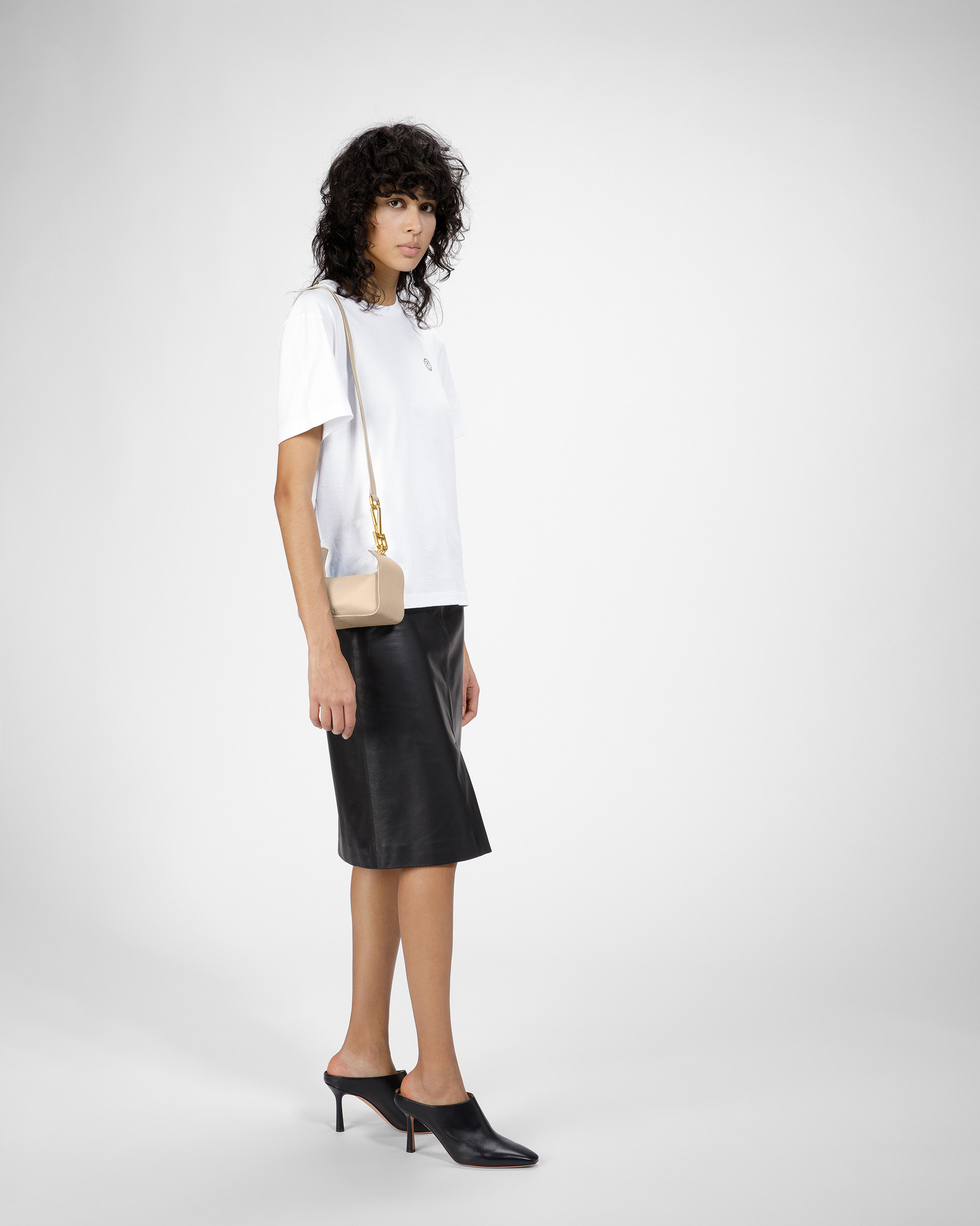 B-Hook XS Leather Minibag In Fossil