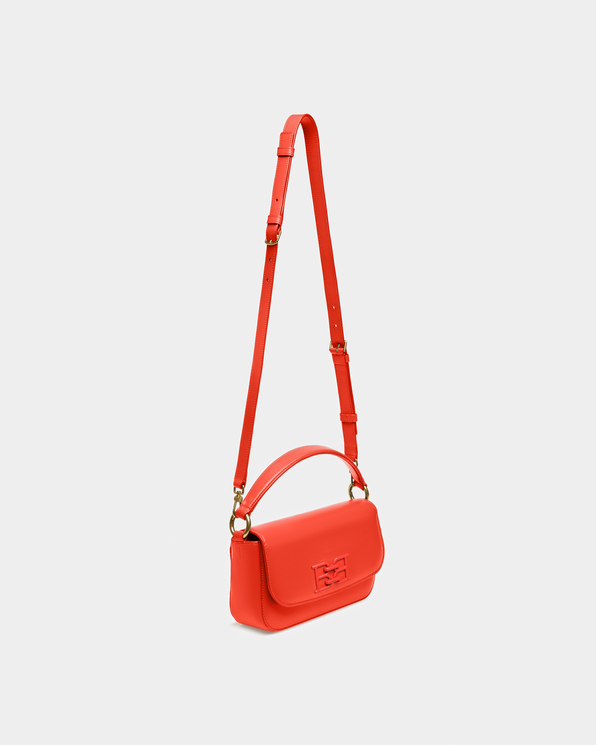 Brodye Leather Crossbody Bag In Orange