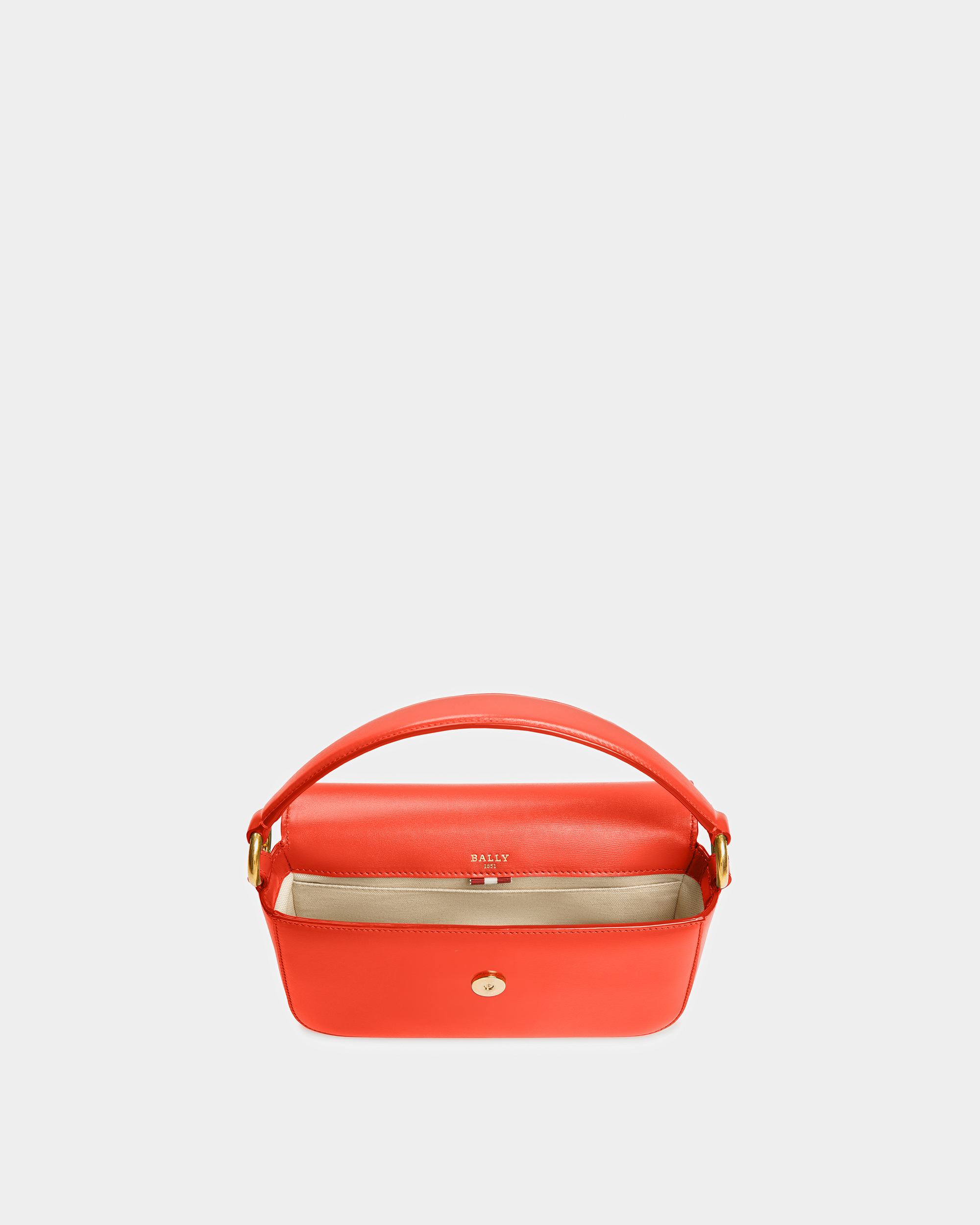 Brodye Leather Crossbody Bag In Orange