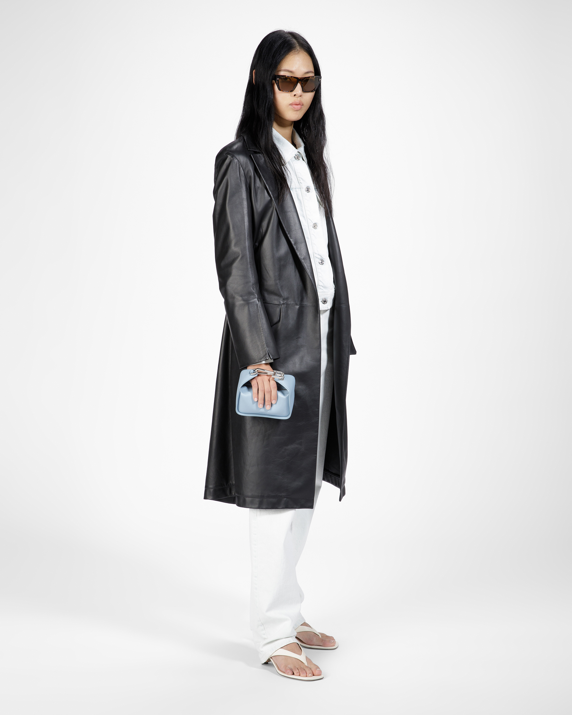 B-Hook XS Leather Minibag In Light Blue