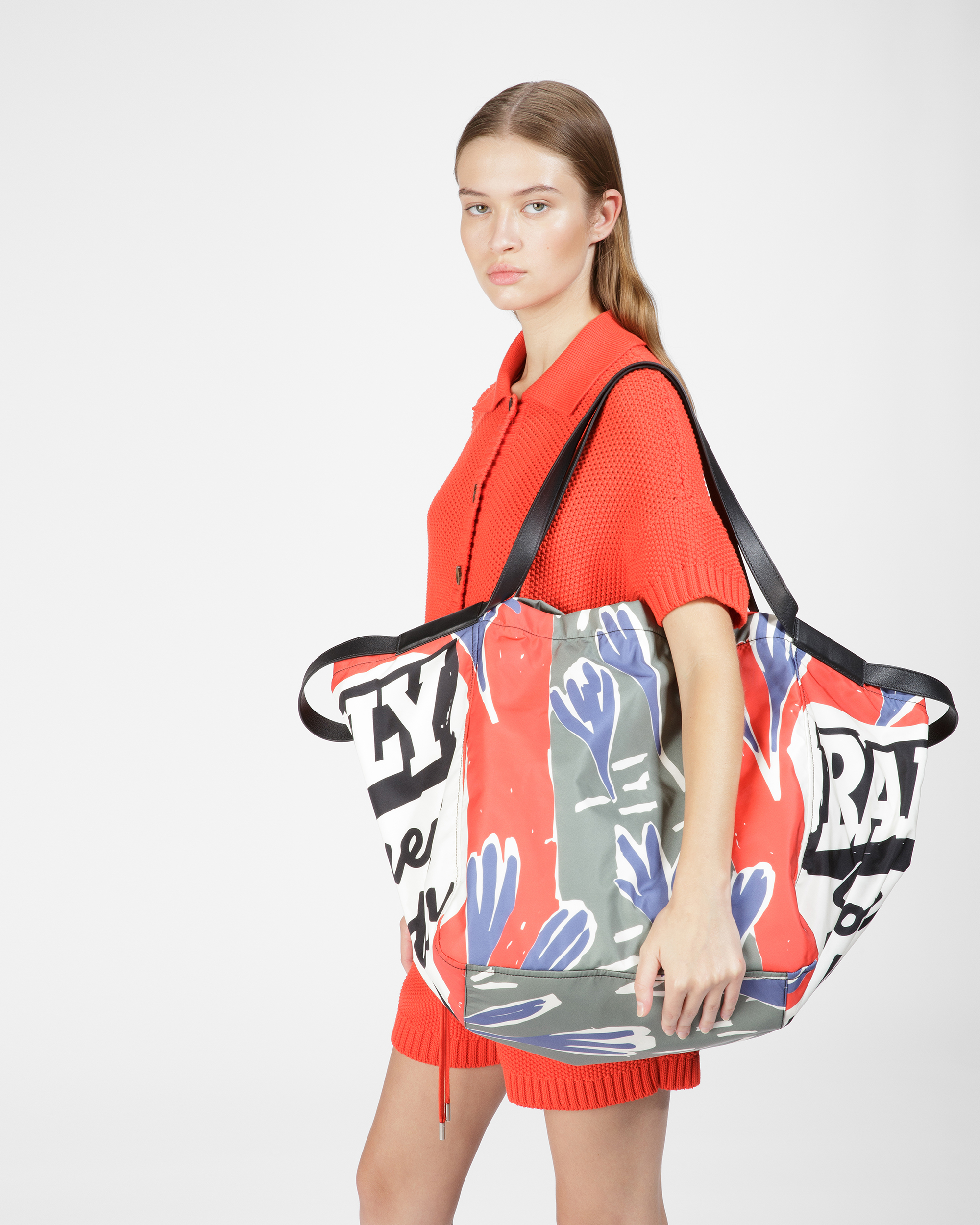 Billboard Nylon And Fabric Tote In Sage