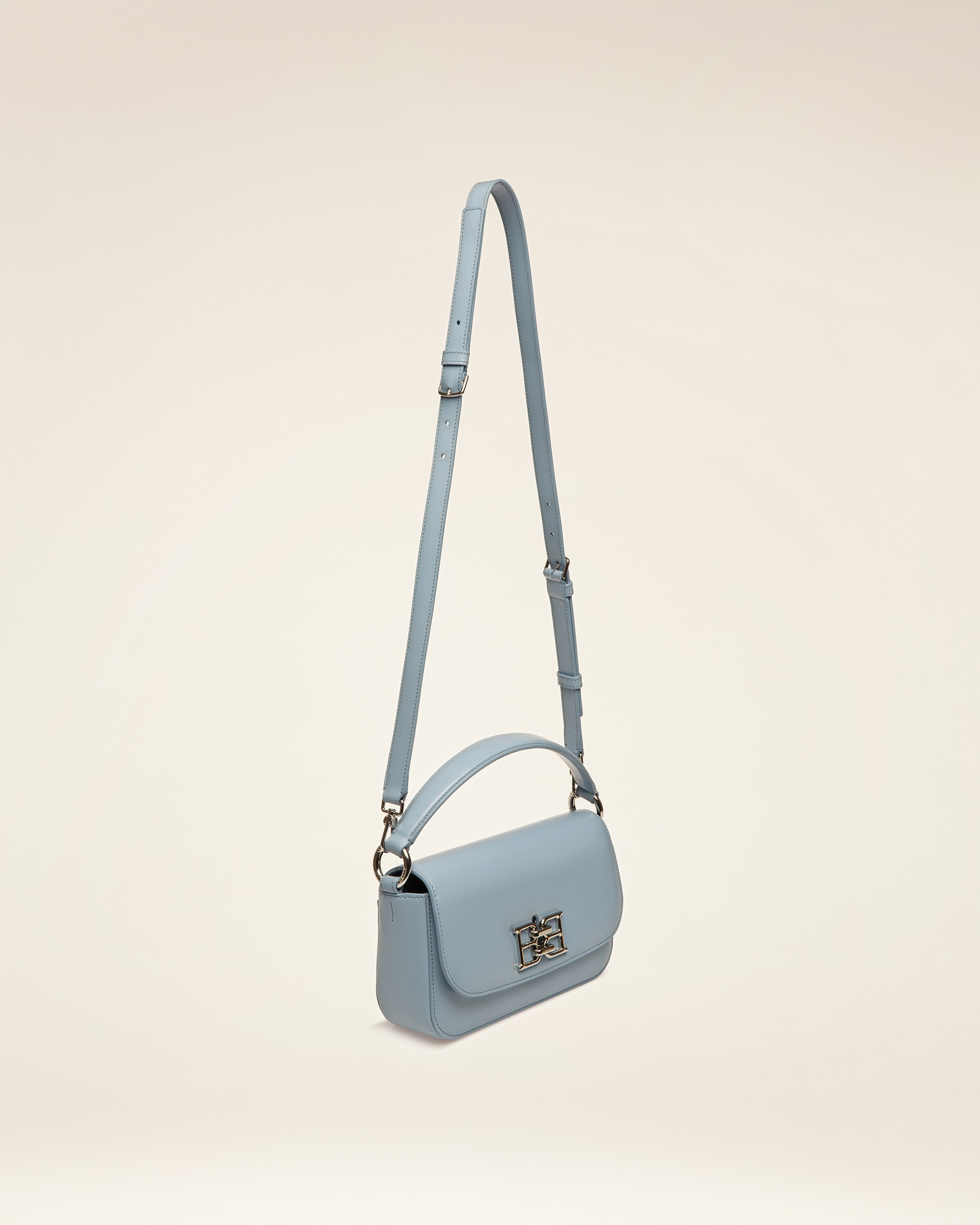 Brodye Leather Crossbody Bag In Light Blue