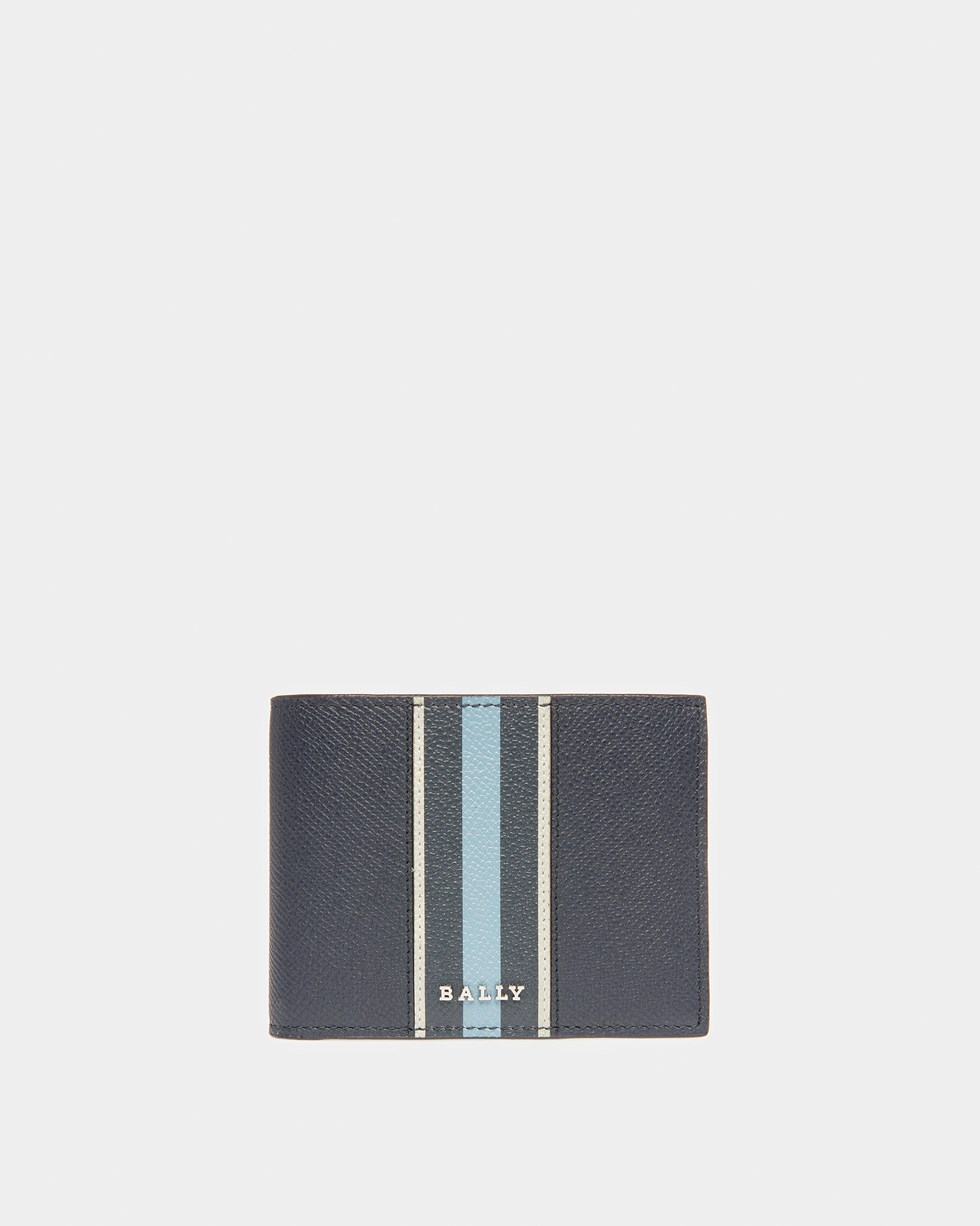 Bevyett Leather Wallet In Midnight Blue And Light Blue
