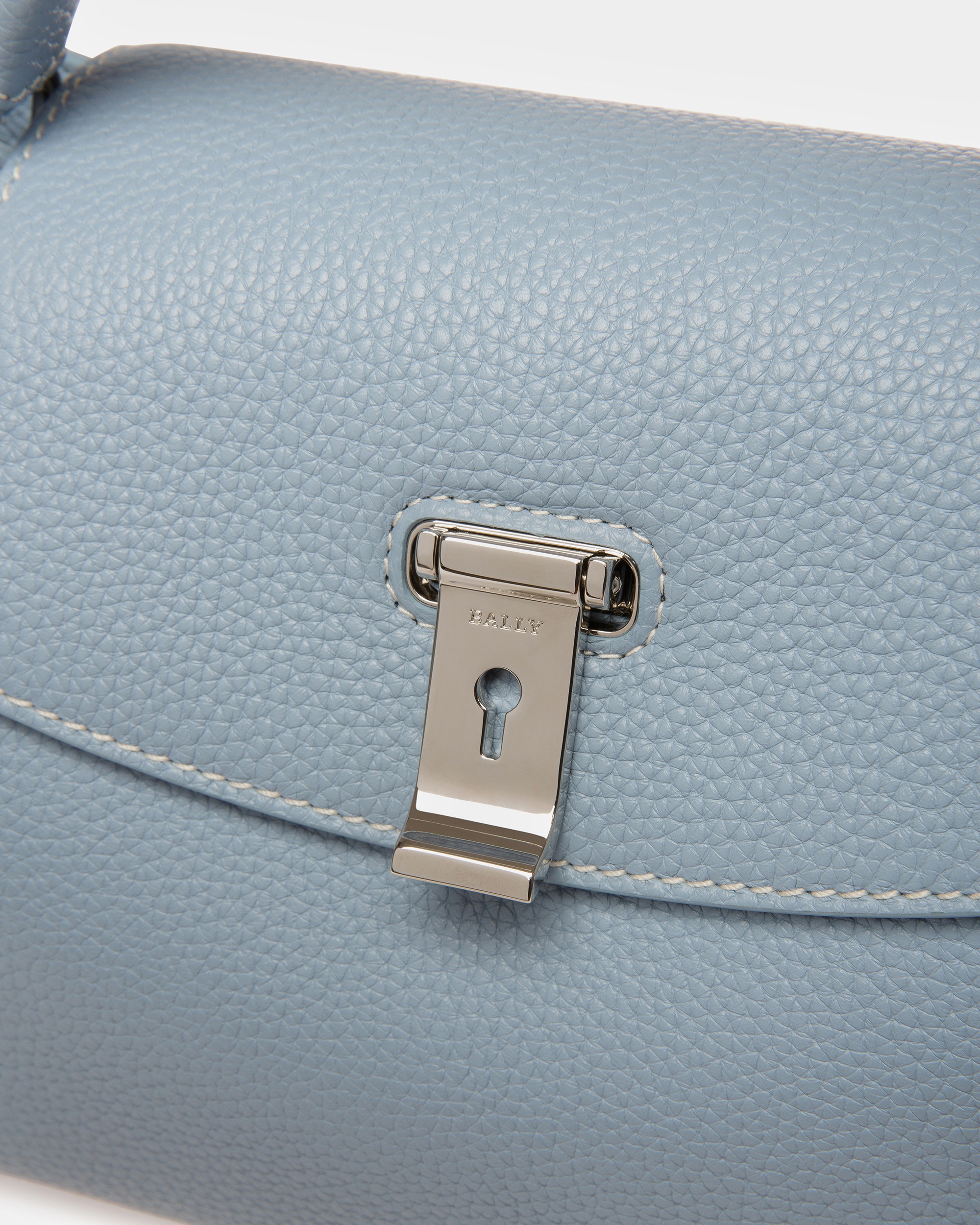 Bally | Layka Small Leather Top Handle Purse In Light Blue