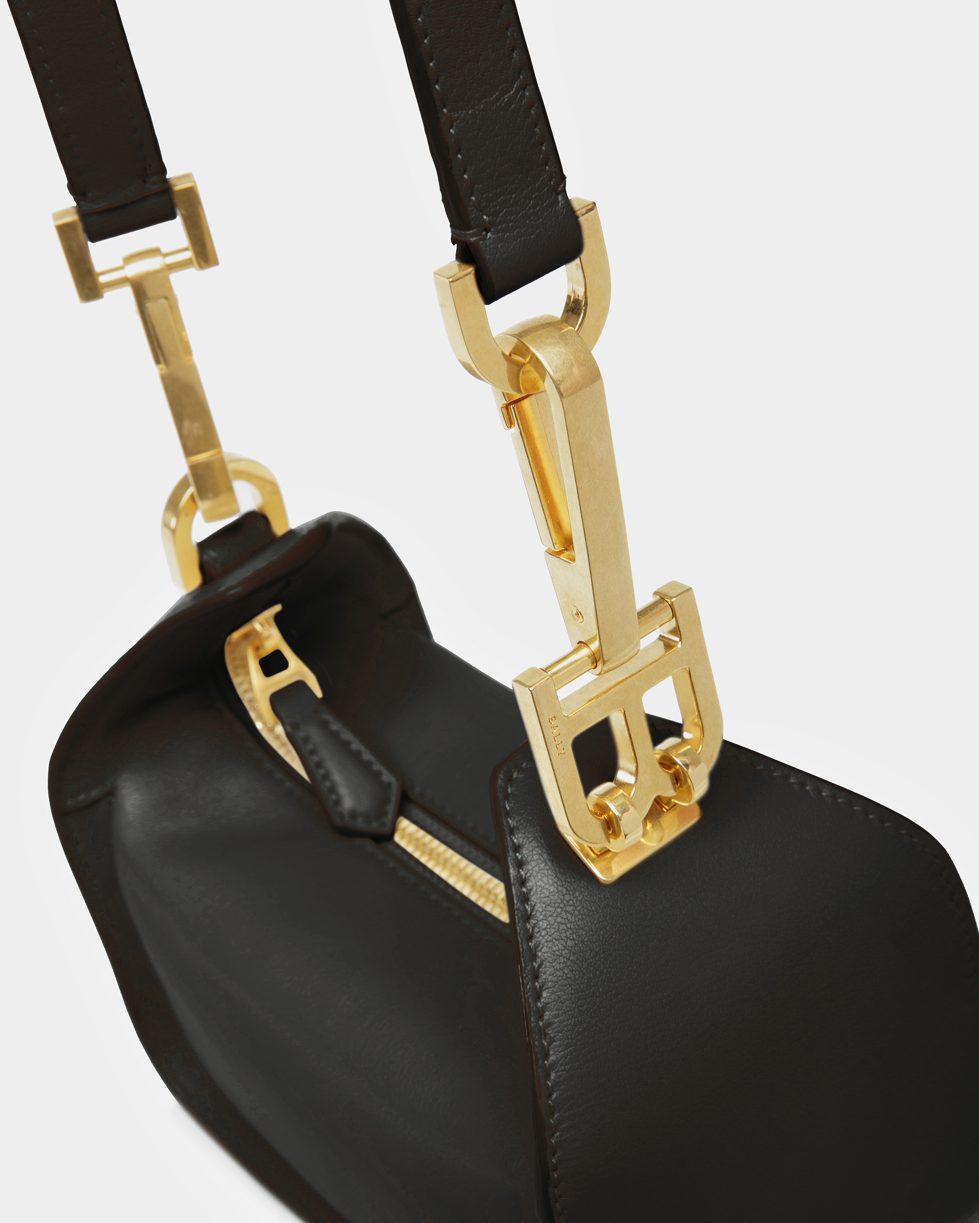 B-Hook XS Leather Minibag In Black