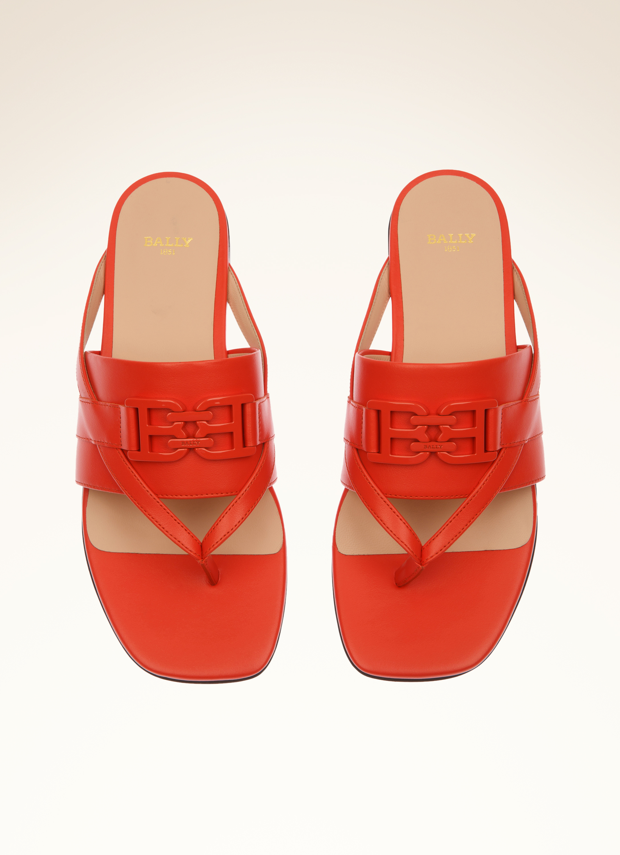 Elia Flat-Tnl Leather Flat Sandals