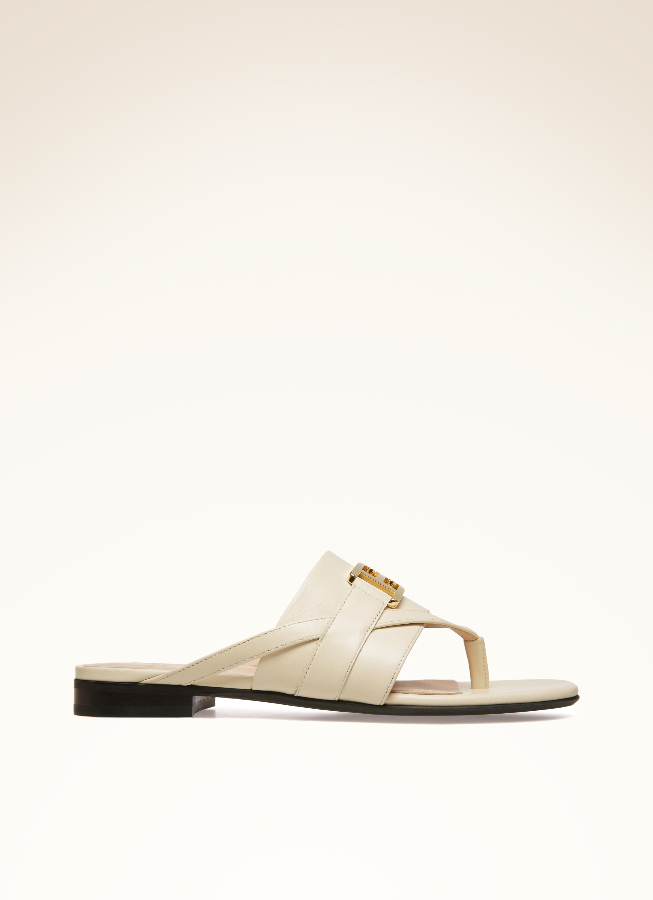 Elia Flat Leather Flat Sandals