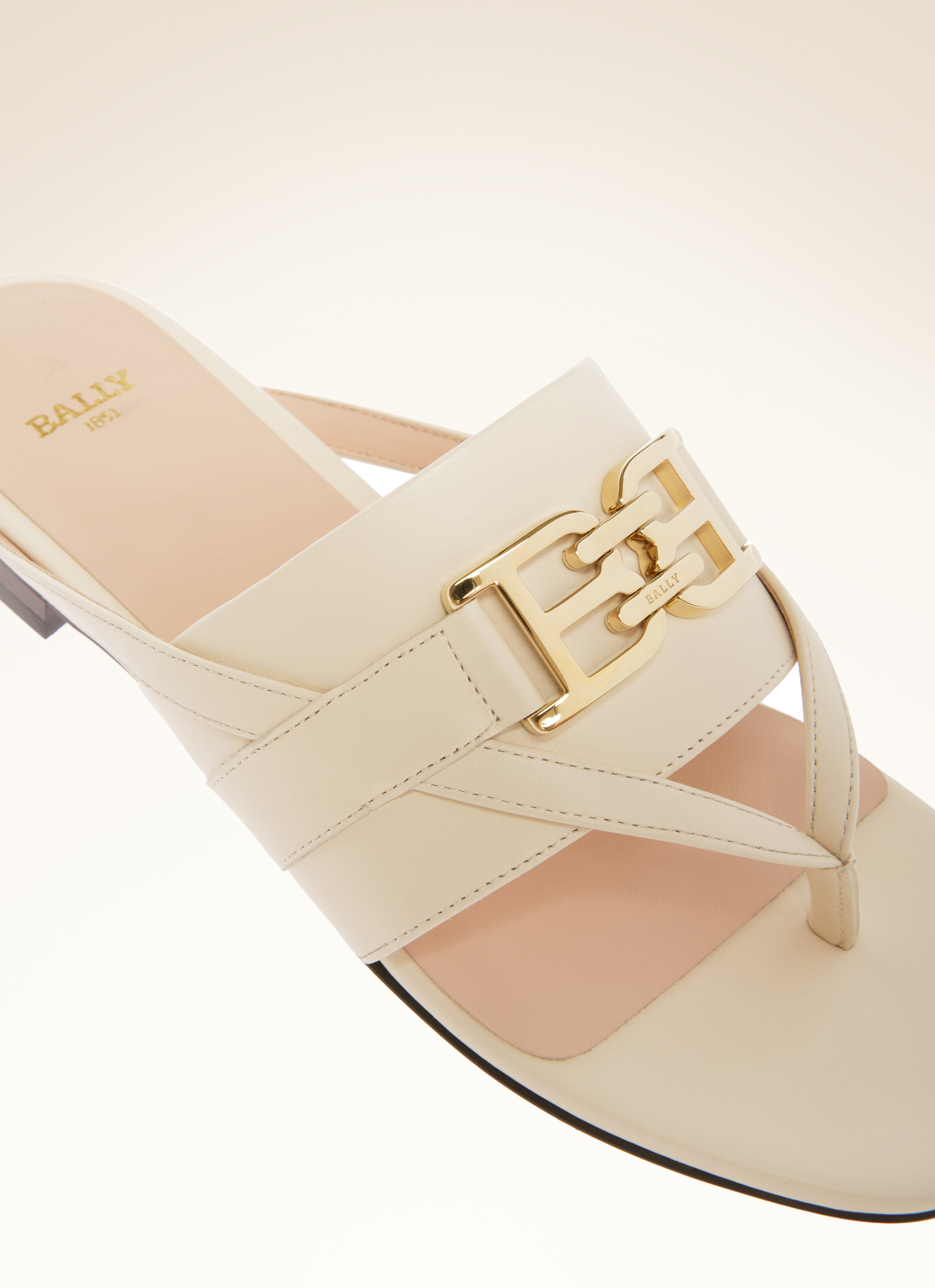 Elia Flat Leather Flat Sandals