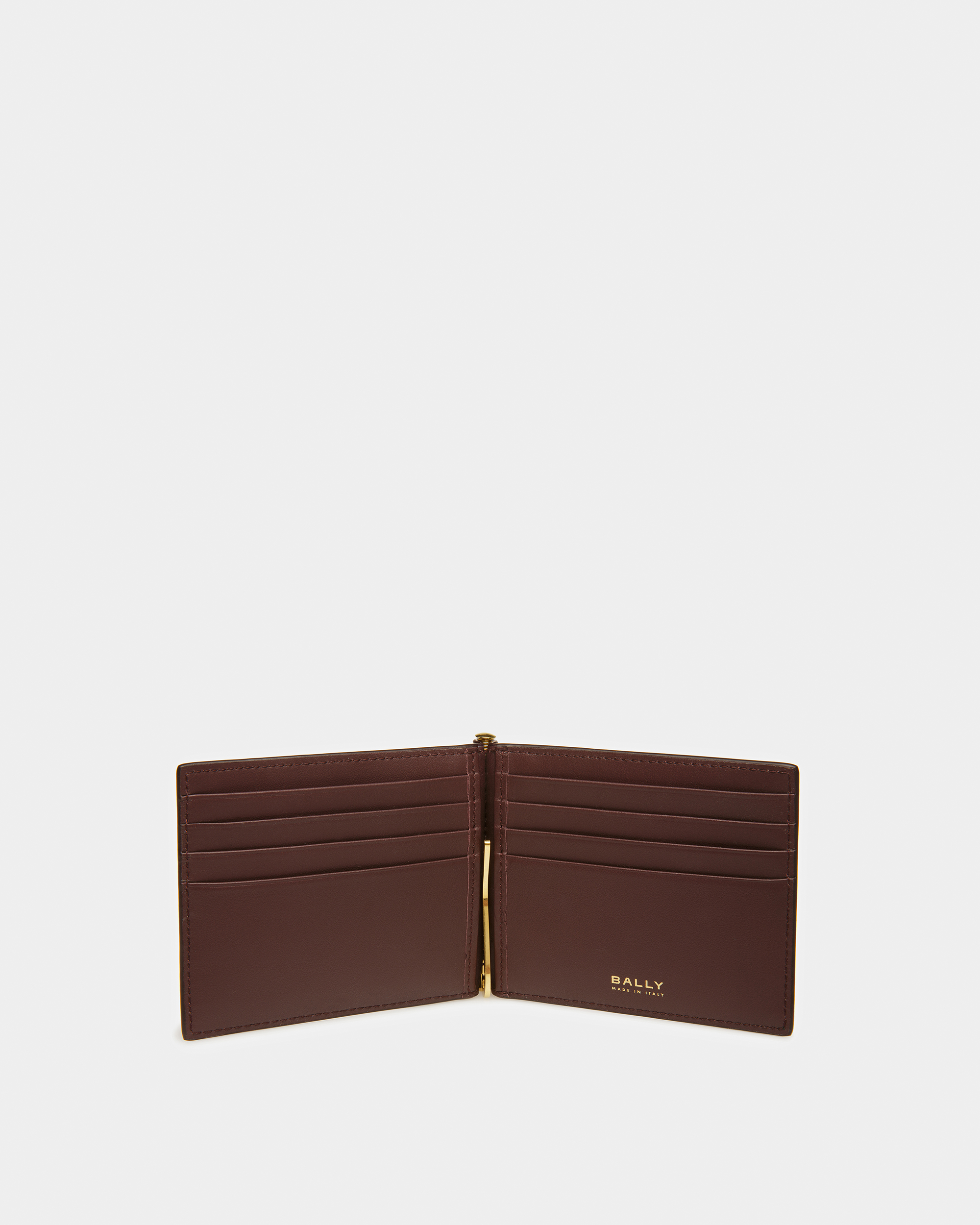 Bifold Clip Wallet In Crocodile Embossed