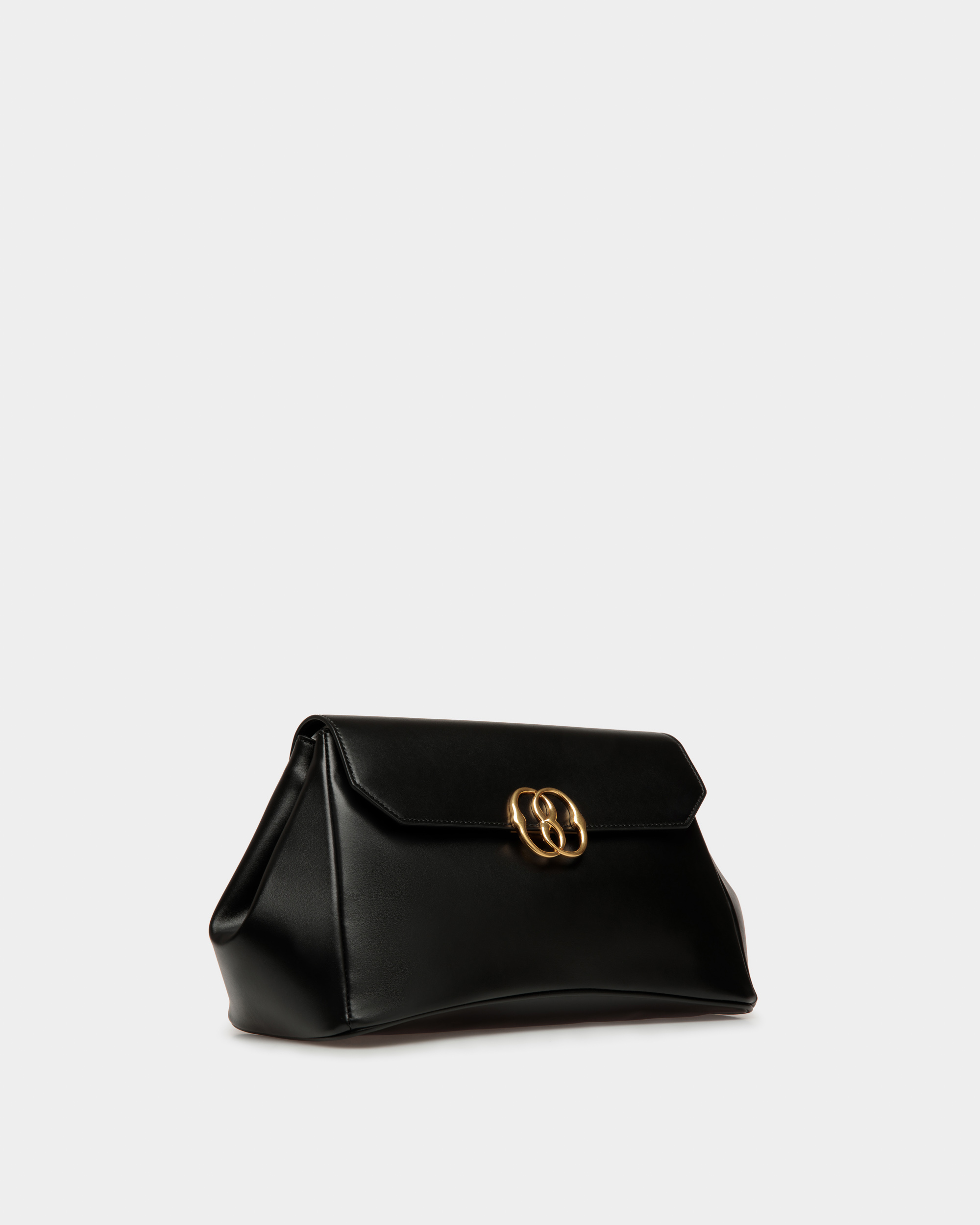 Emblem Shoulder Bag In Plain Leather