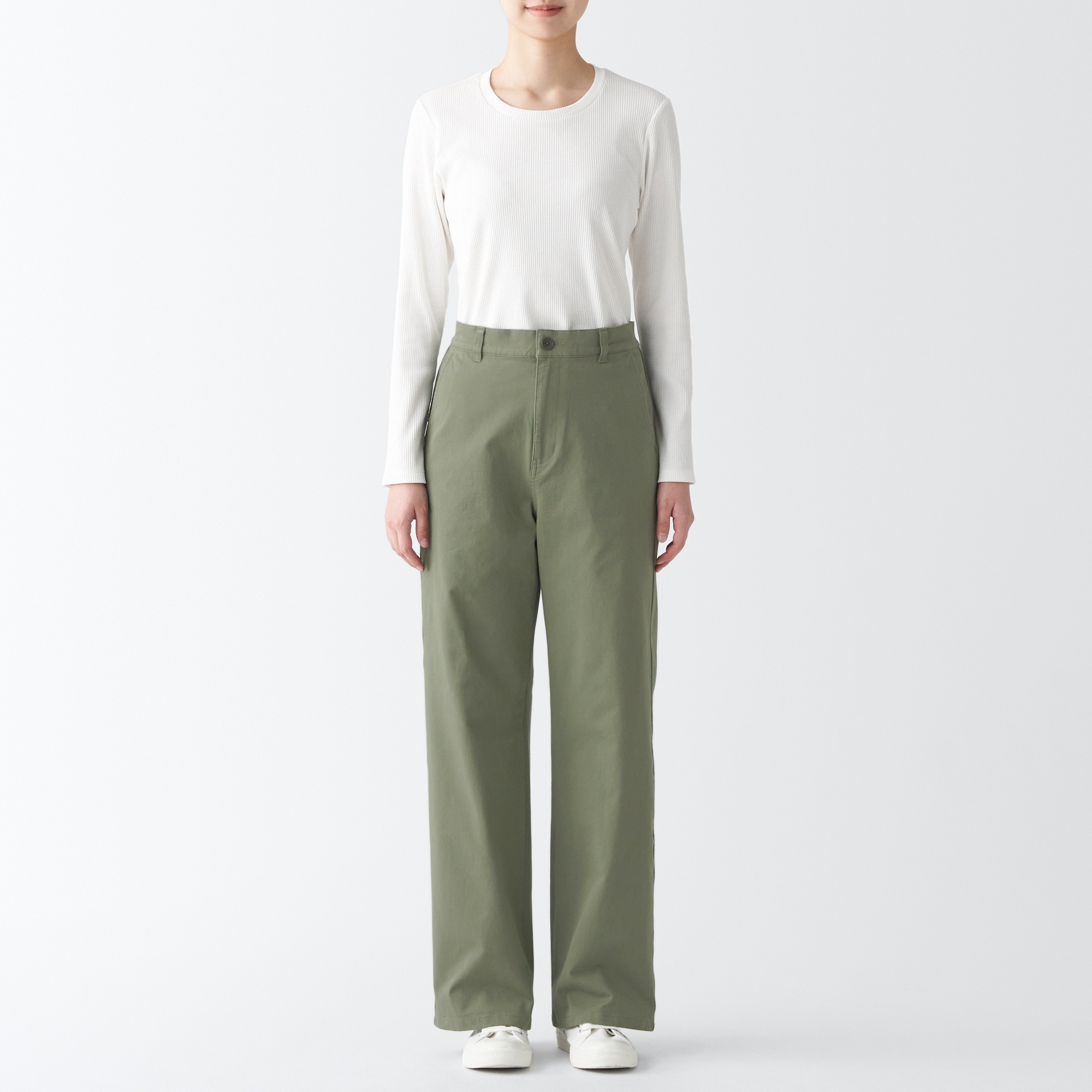 4-Way stretch chino Wide straight pants