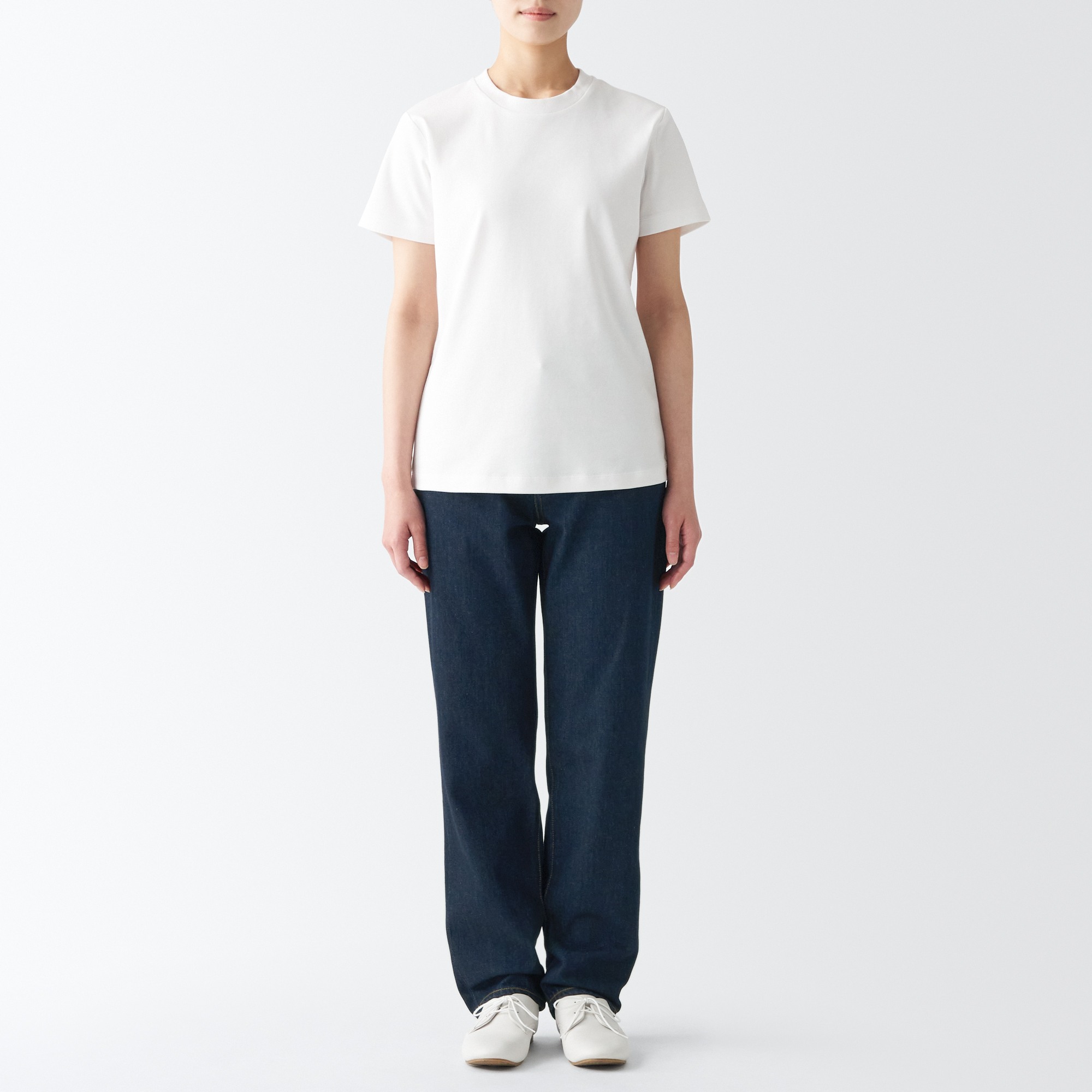 Denim regular pants