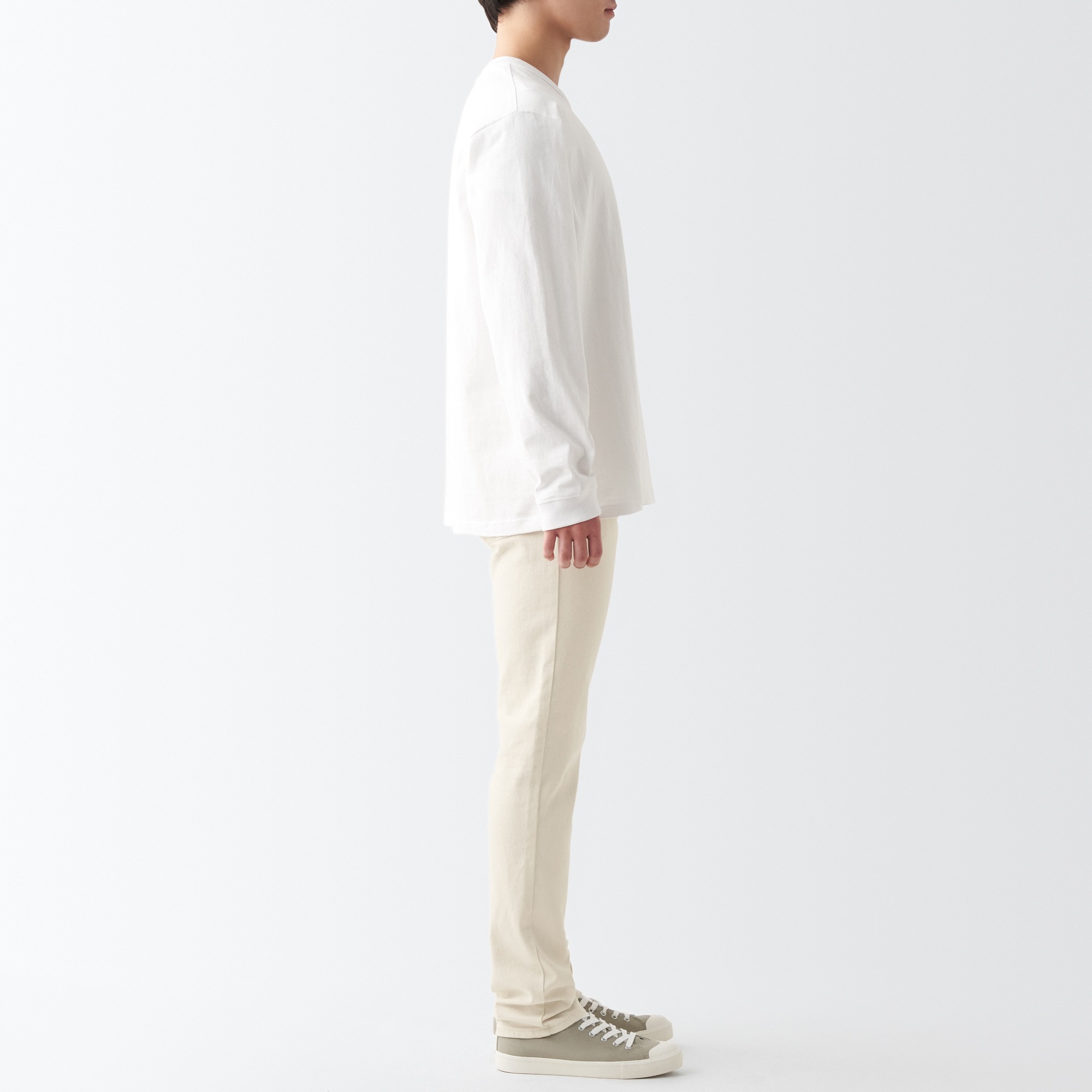 Stretch denim slim pants inseam 82cm