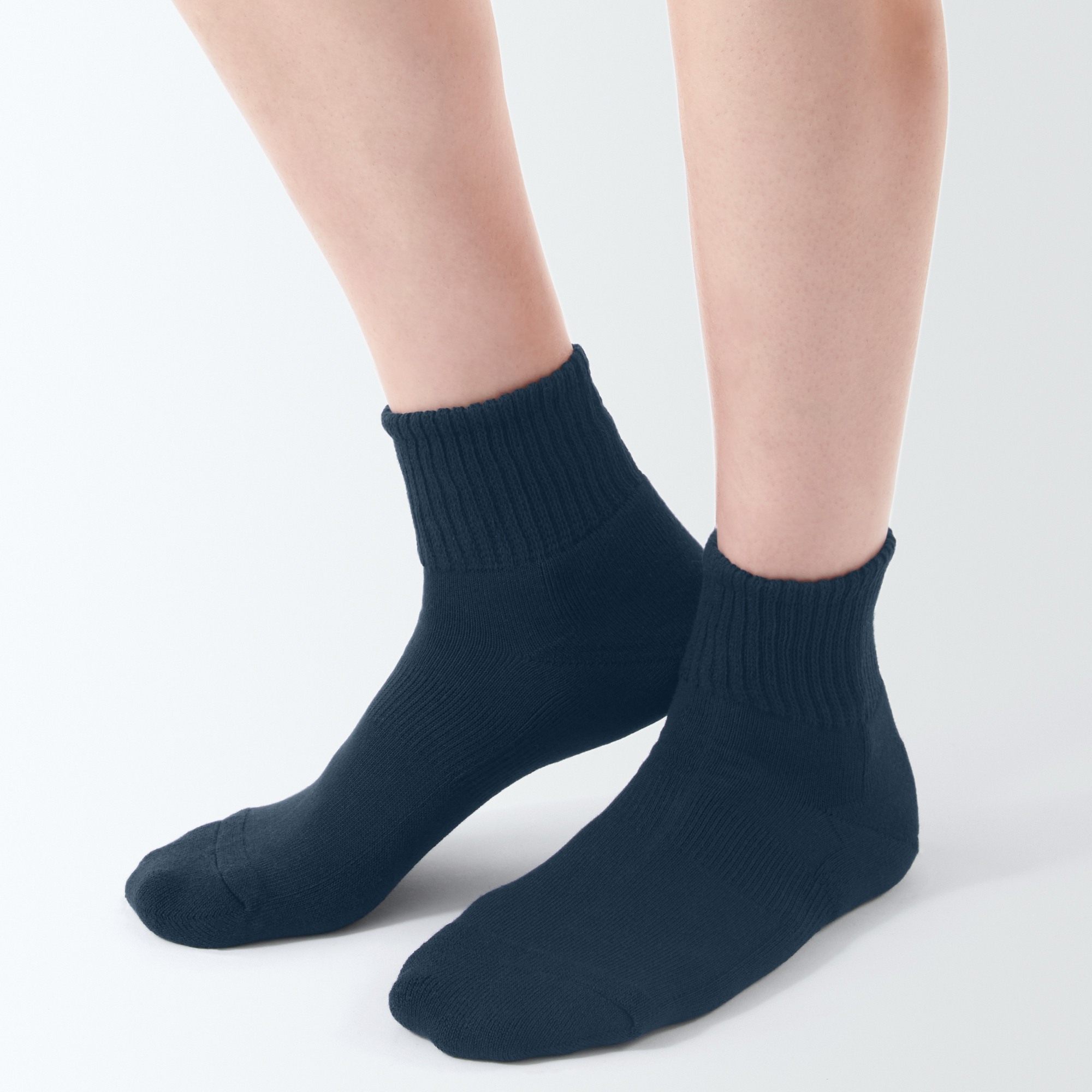 Right Angle Pile Short Socks(Plain)