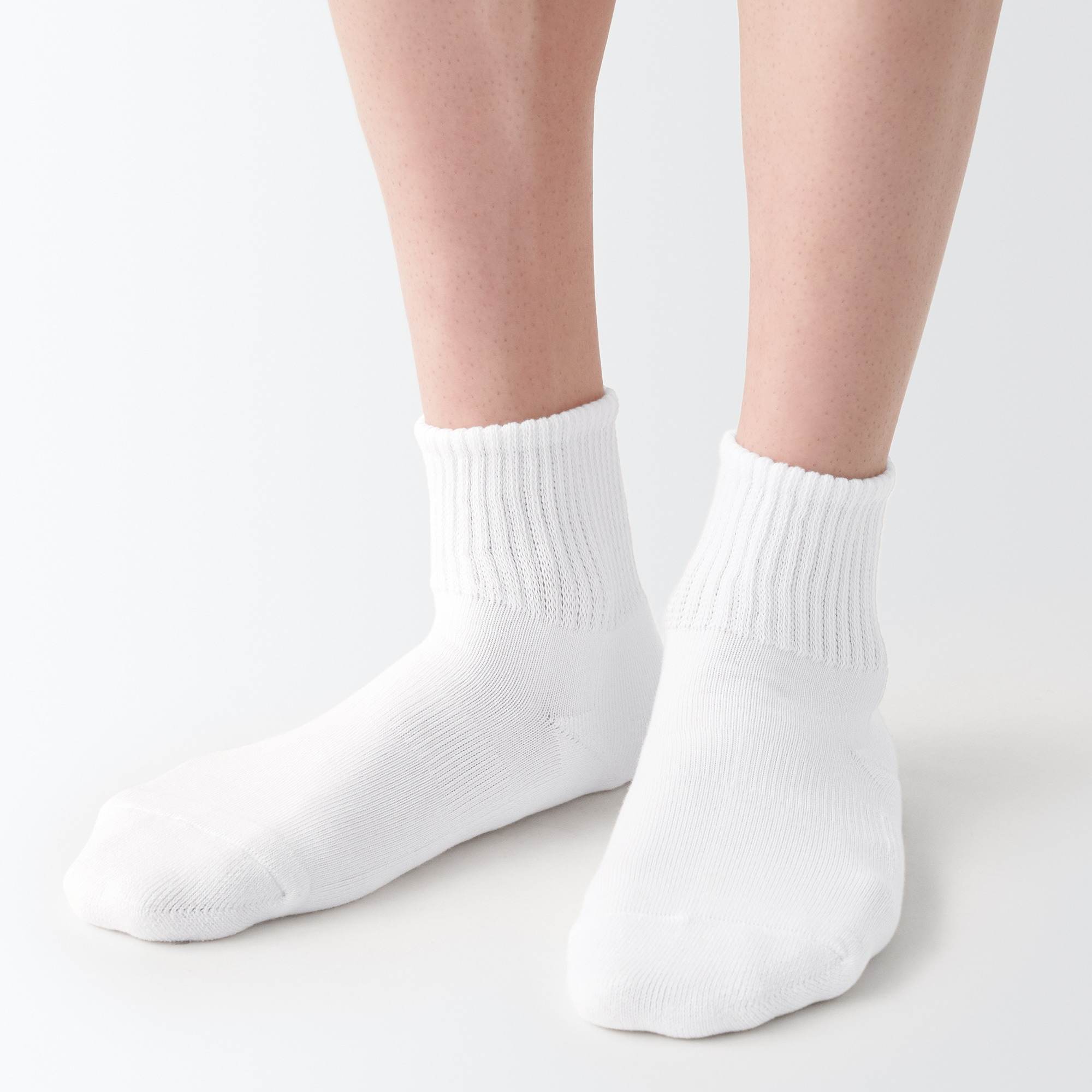 Right Angle Pile Short Socks(Plain)