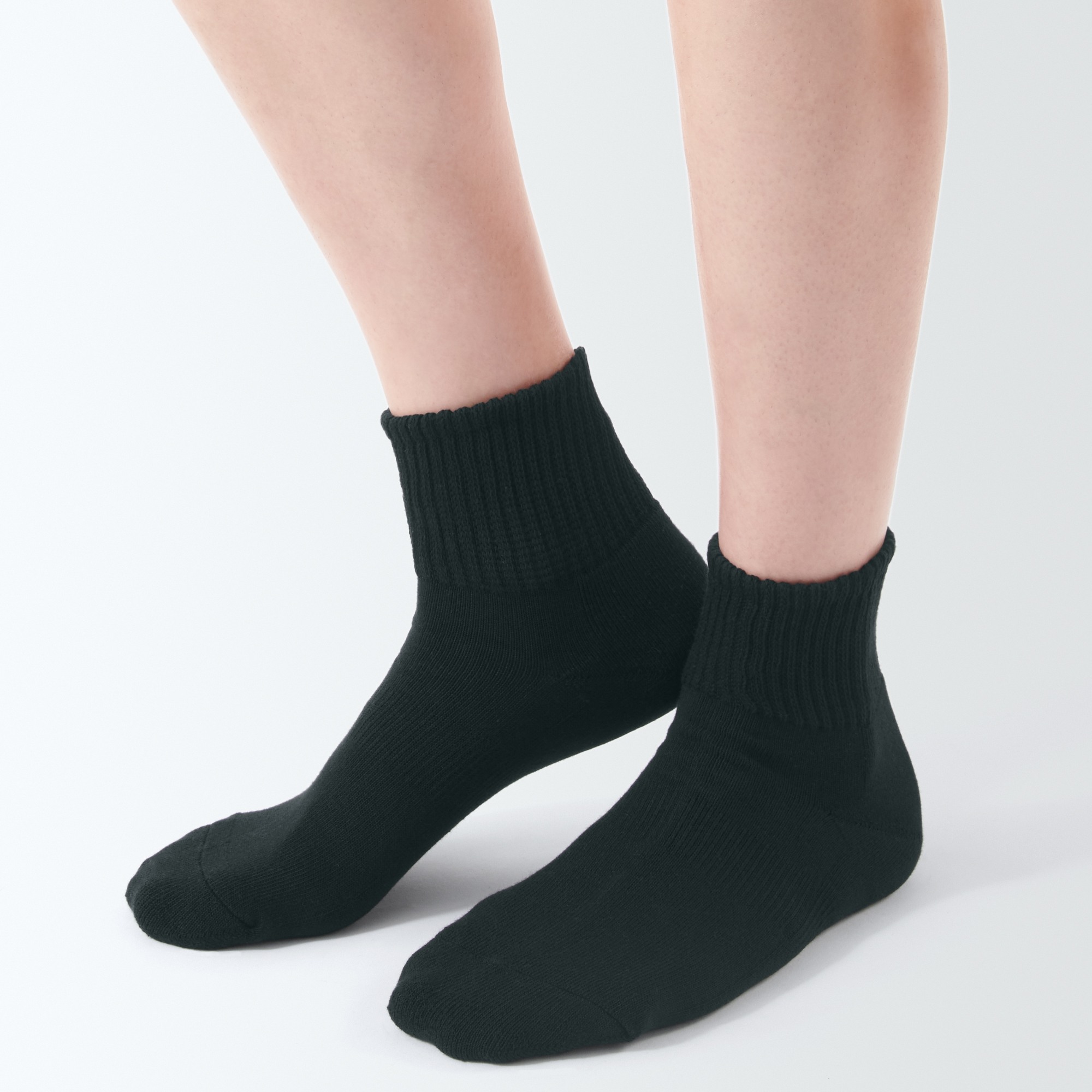 Right Angle Pile Short Socks(Plain)