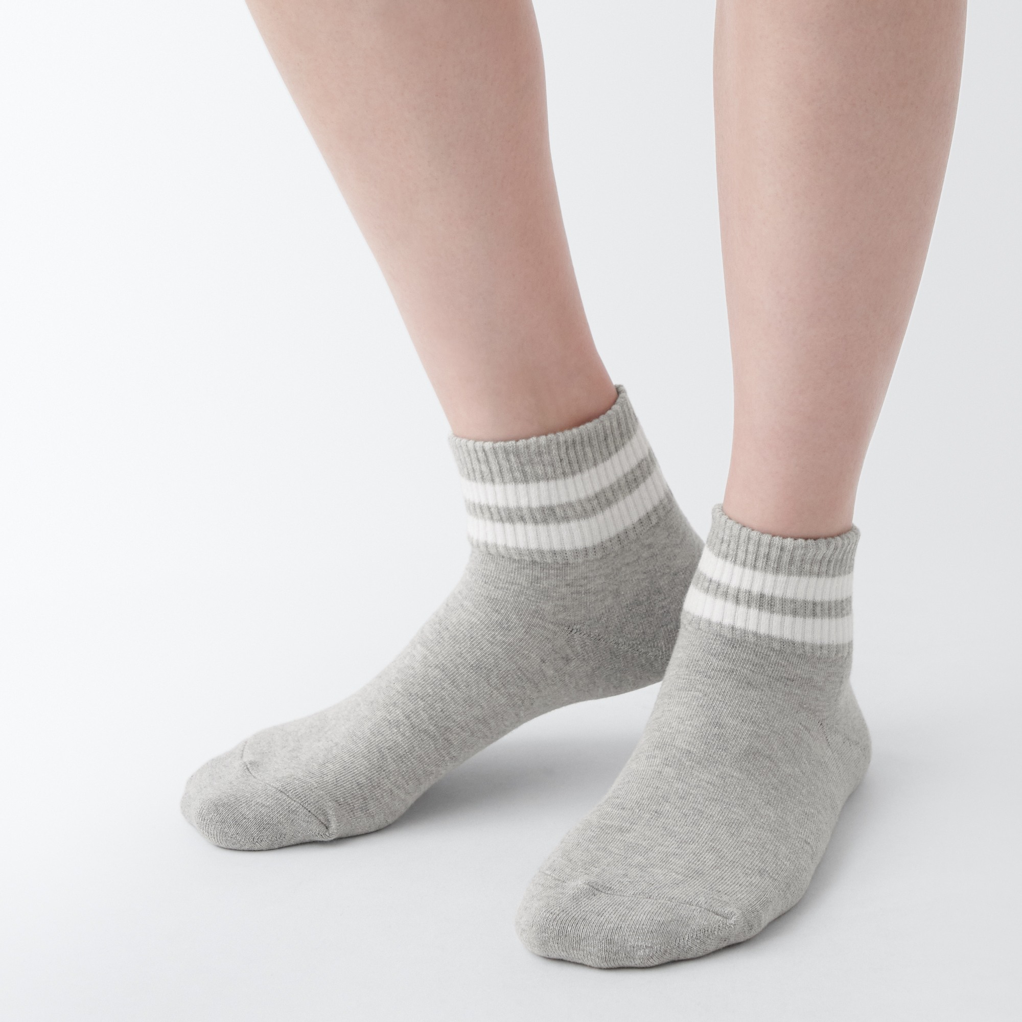 Right Angle Pile Short Socks(Line)