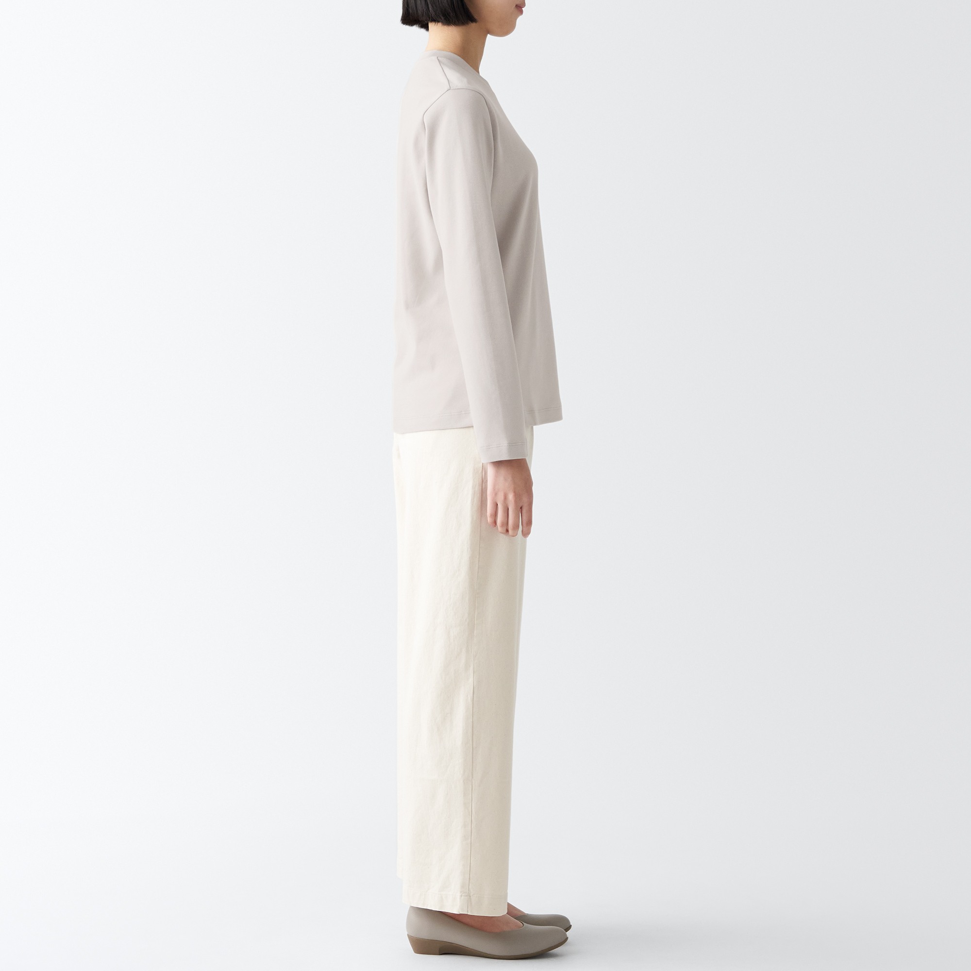 MUJI | Interlock Long Sleeve T-shirt