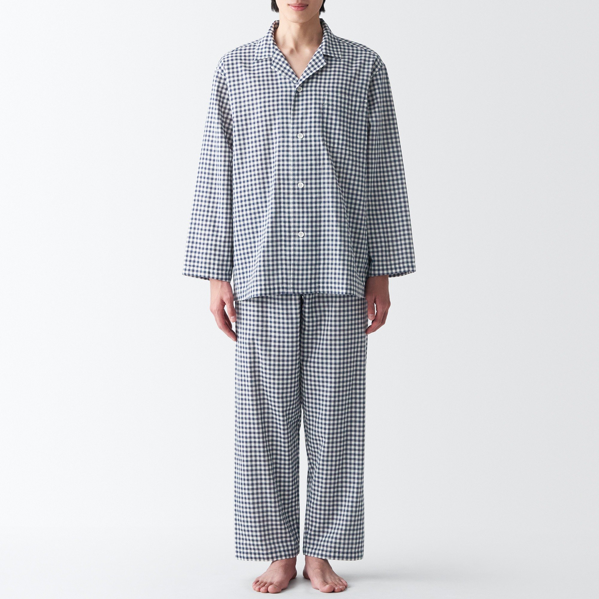 Side Seamless Double Gauze long sleeves Pajamas