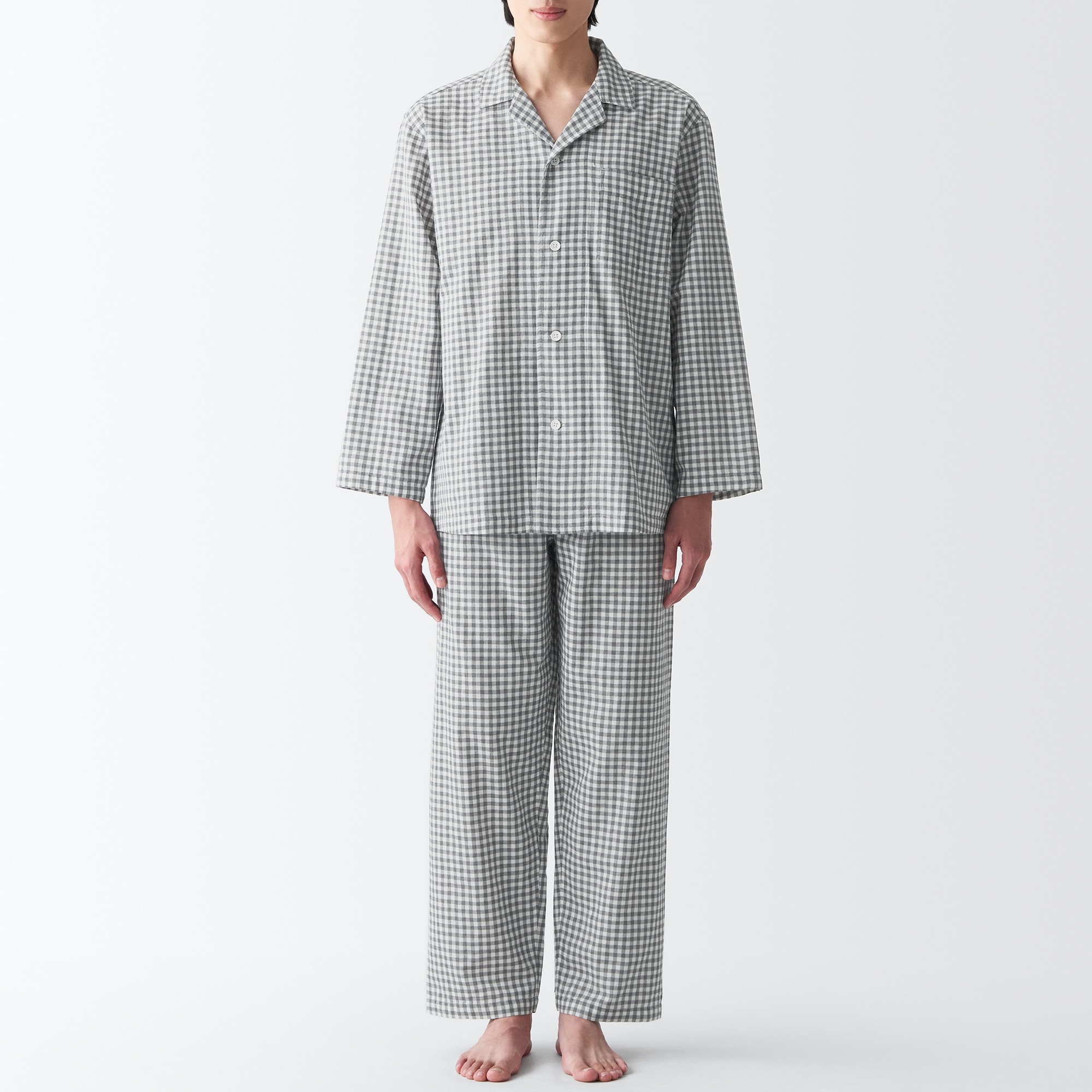 Side Seamless Double Gauze long sleeves Pajamas