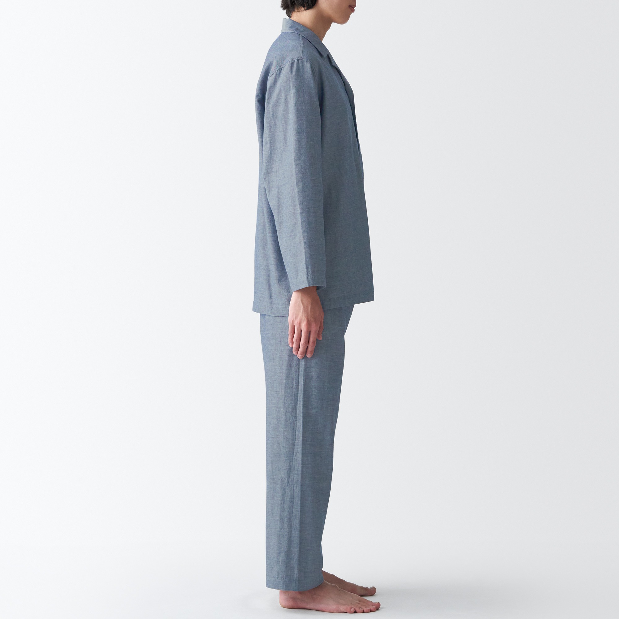 Side Seamless Double Gauze long sleeves Pajamas