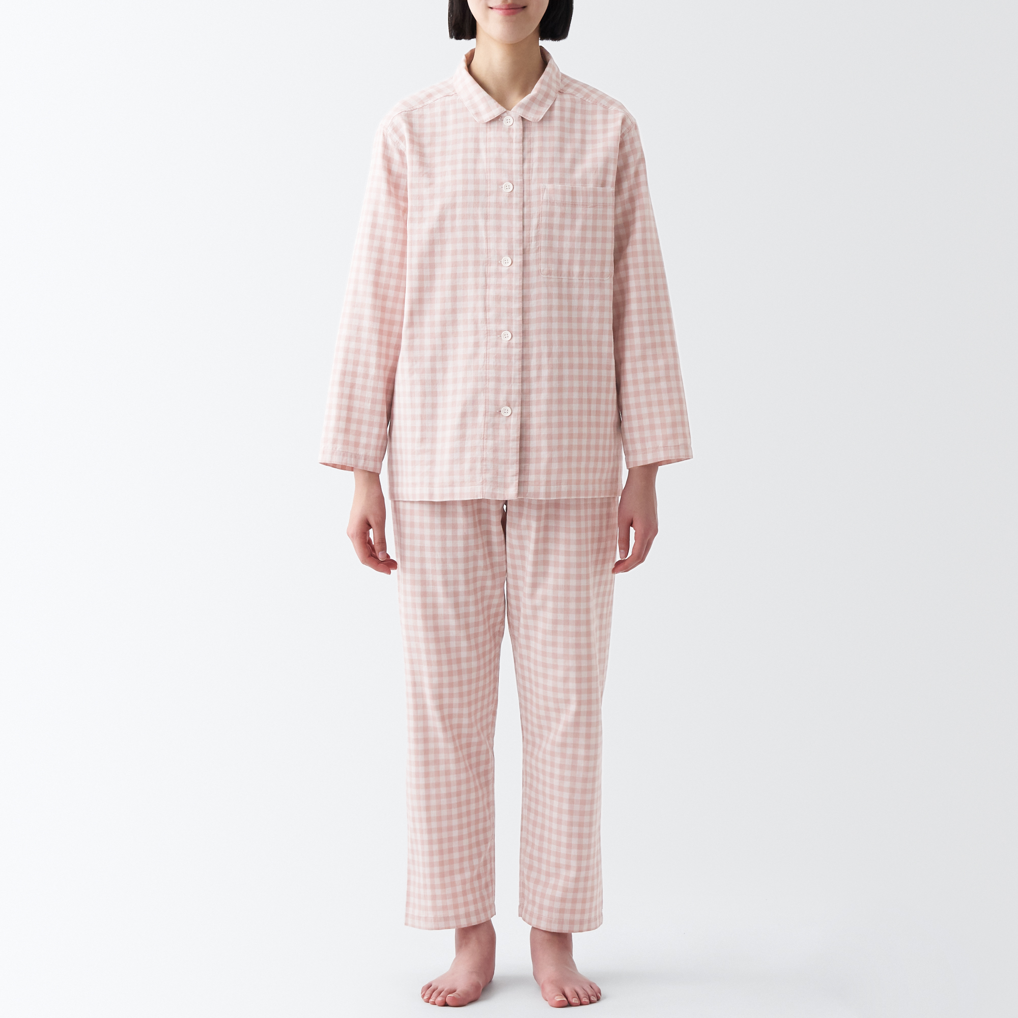 Side Seamless Double Gauze long sleeves Pajamas