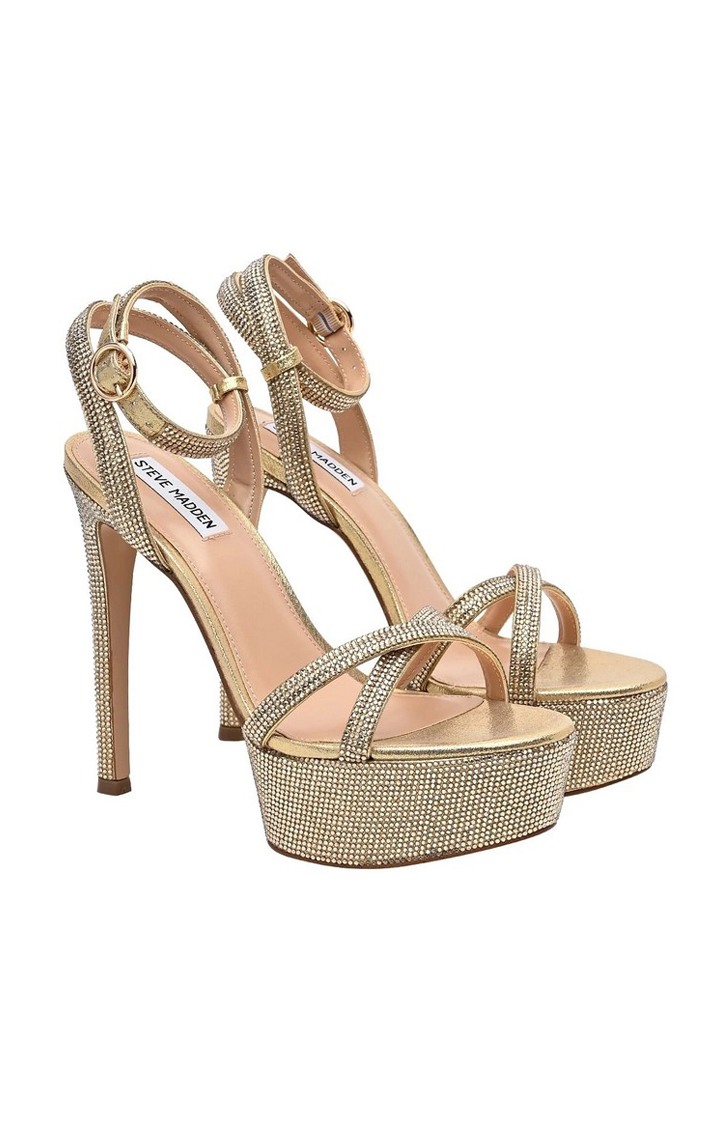 Marciana-R Gold Heel Sandals