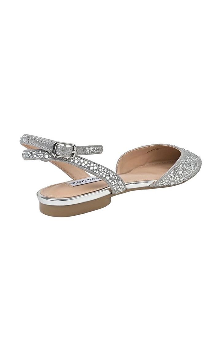 Julitta Silver Closed Flats & Ballerinas