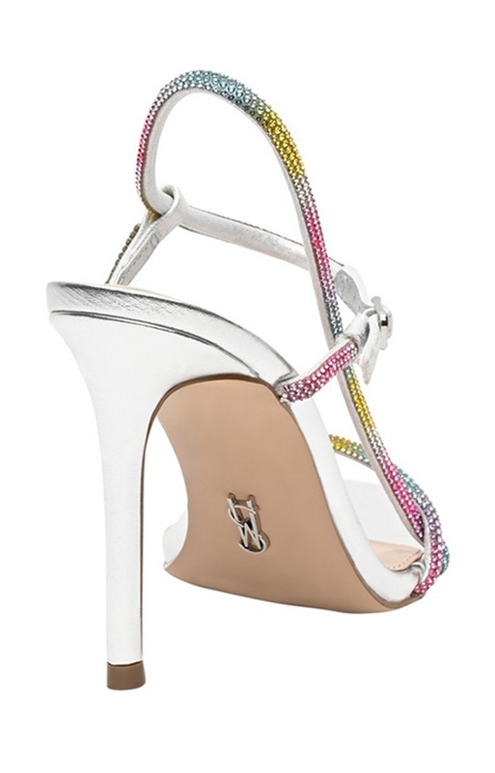 Melania Silver Heel Sandals