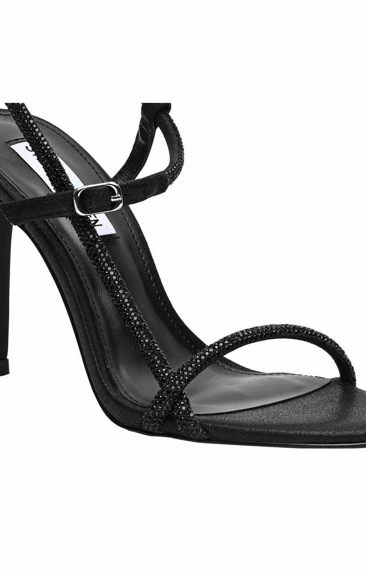 Melania Black Heel Sandals