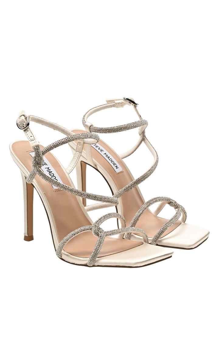 Implicit White Heel Sandals