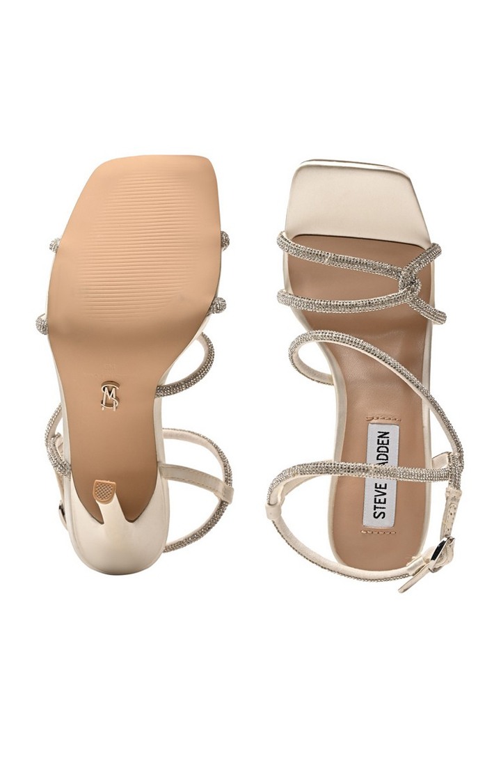 Implicit White Heel Sandals