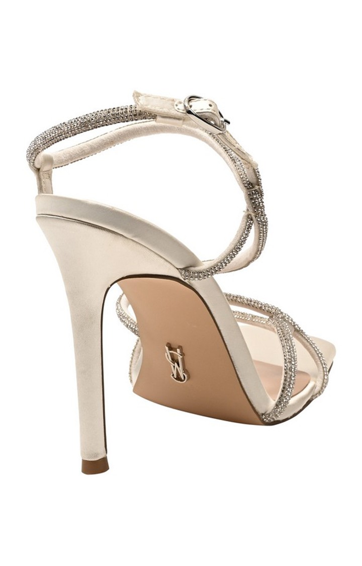 Implicit White Heel Sandals
