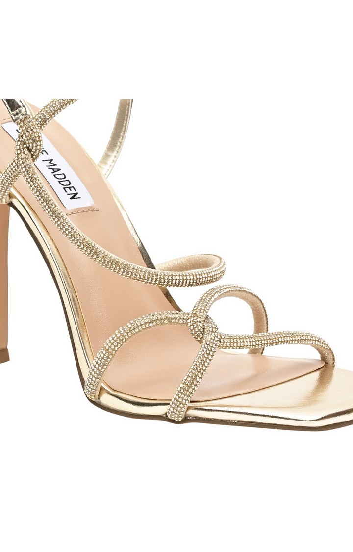 Implicit Gold Heel Sandals