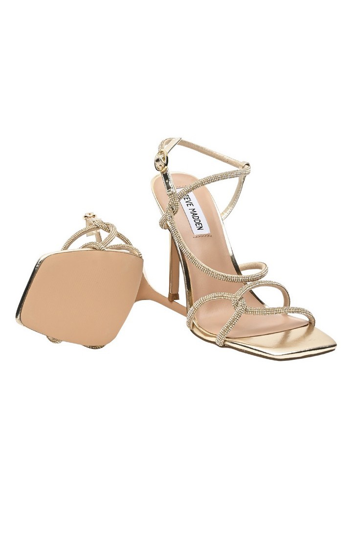 Implicit Gold Heel Sandals