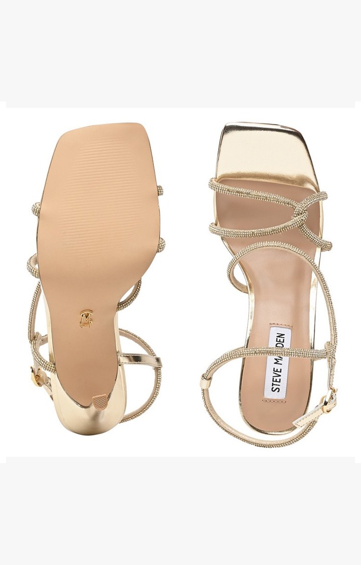 Implicit Gold Heel Sandals