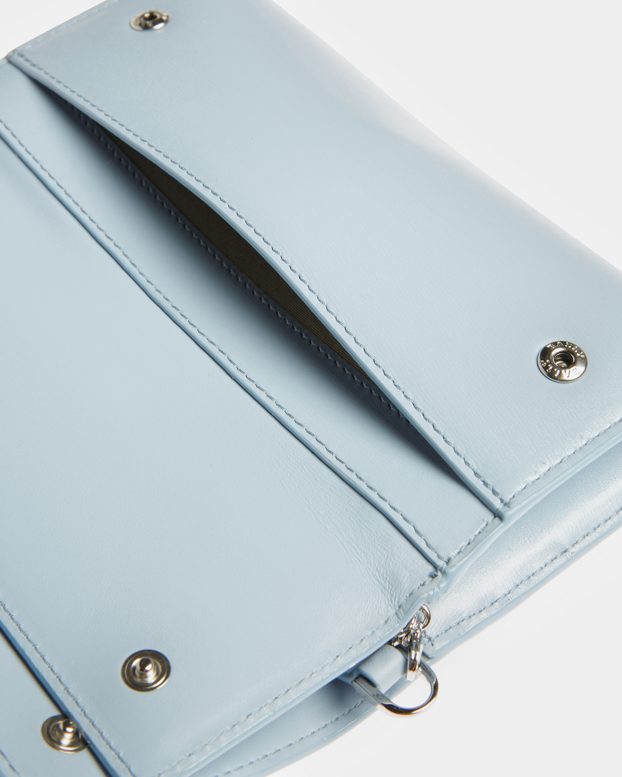 Byanca Leather Travel Wallet In Light Blue