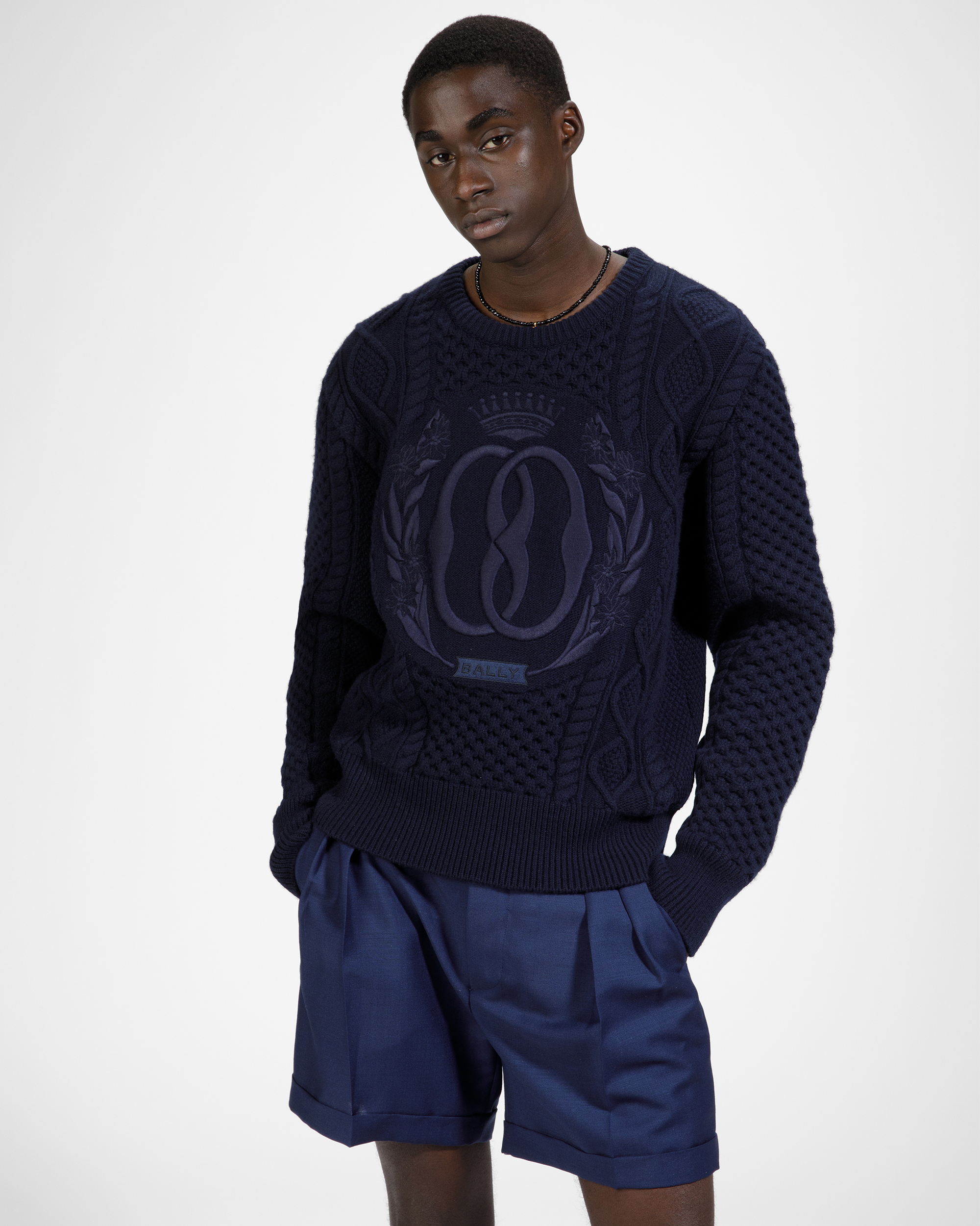 Knitted Crew Neck Sweatshirt