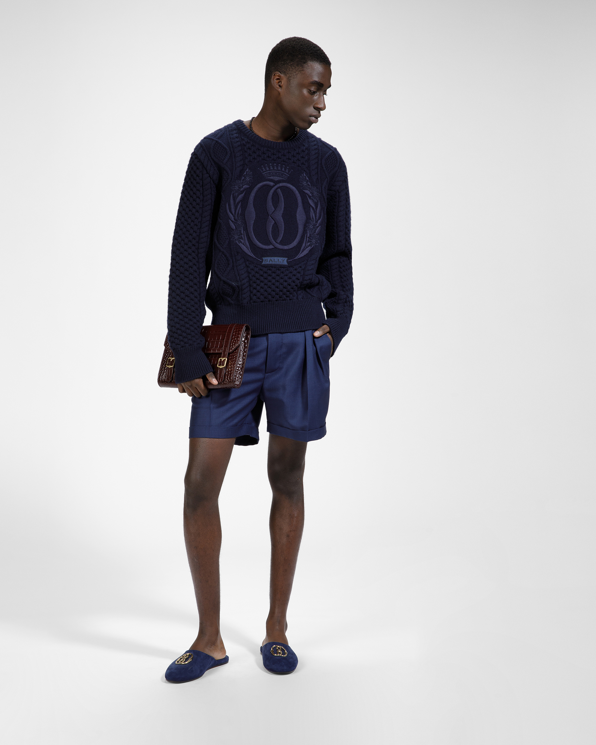 Knitted Crew Neck Sweatshirt