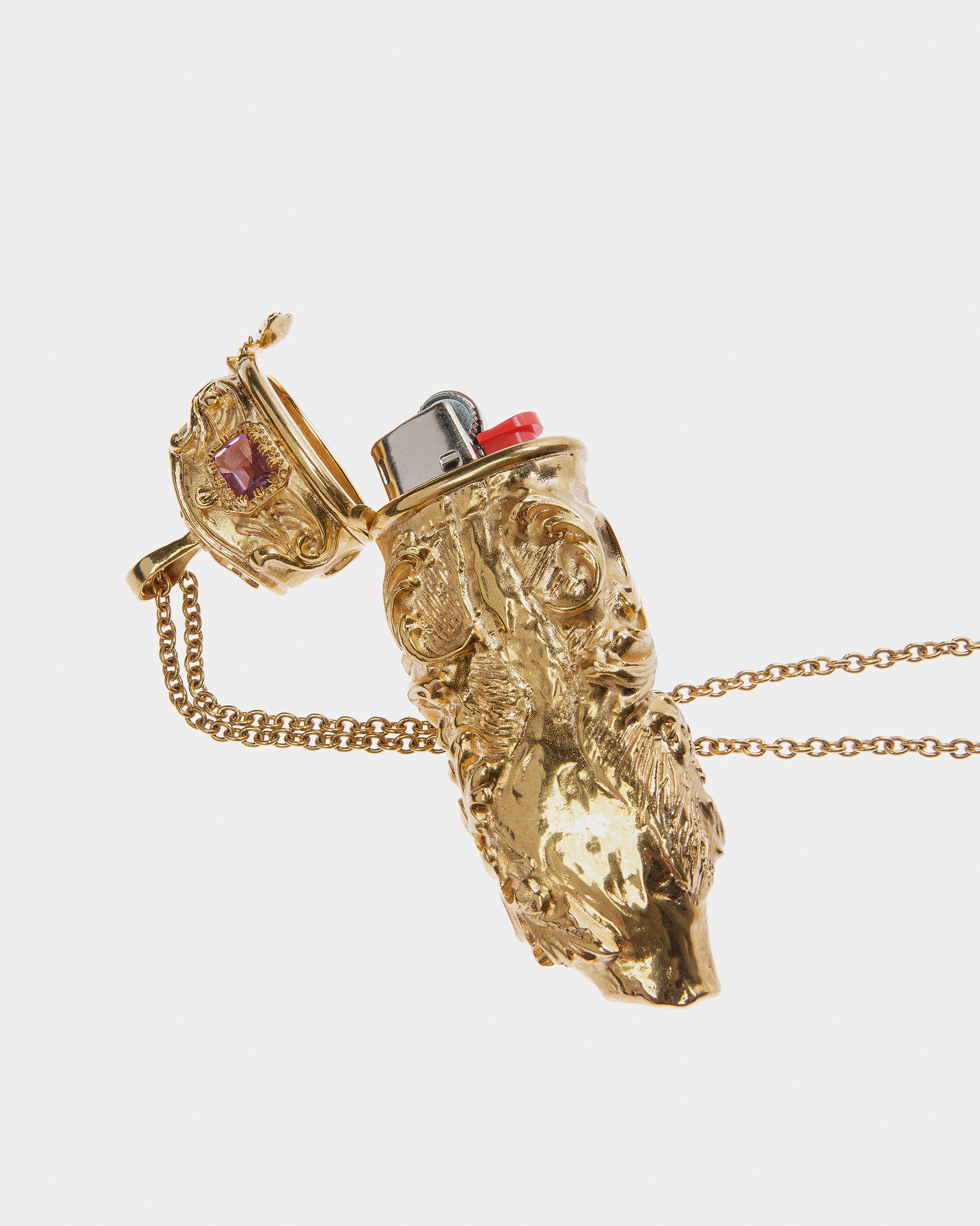 Sculptural-Effect Pendant Necklace