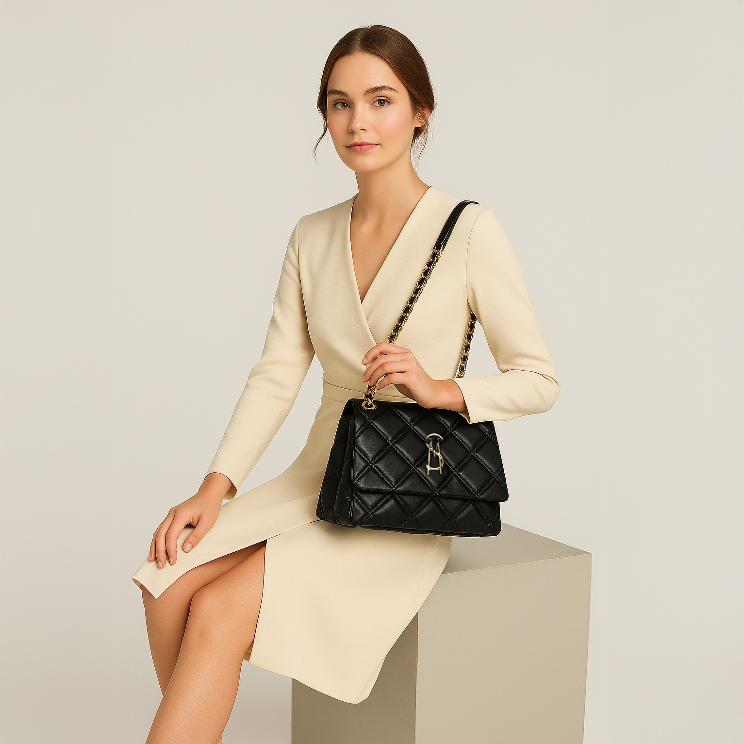 BJOLENE Black Satchel