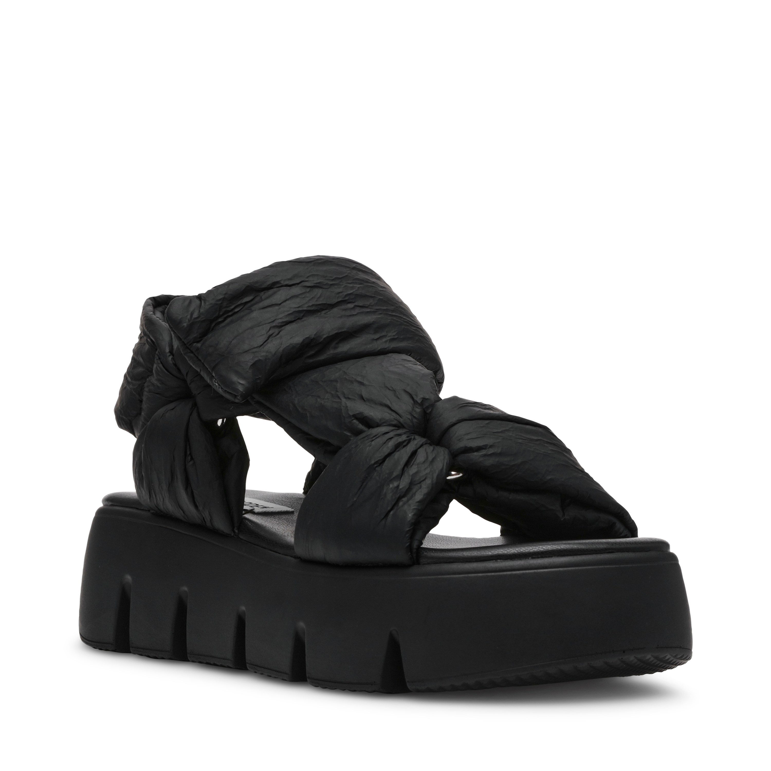 Bonkers Black Crinkle Flats